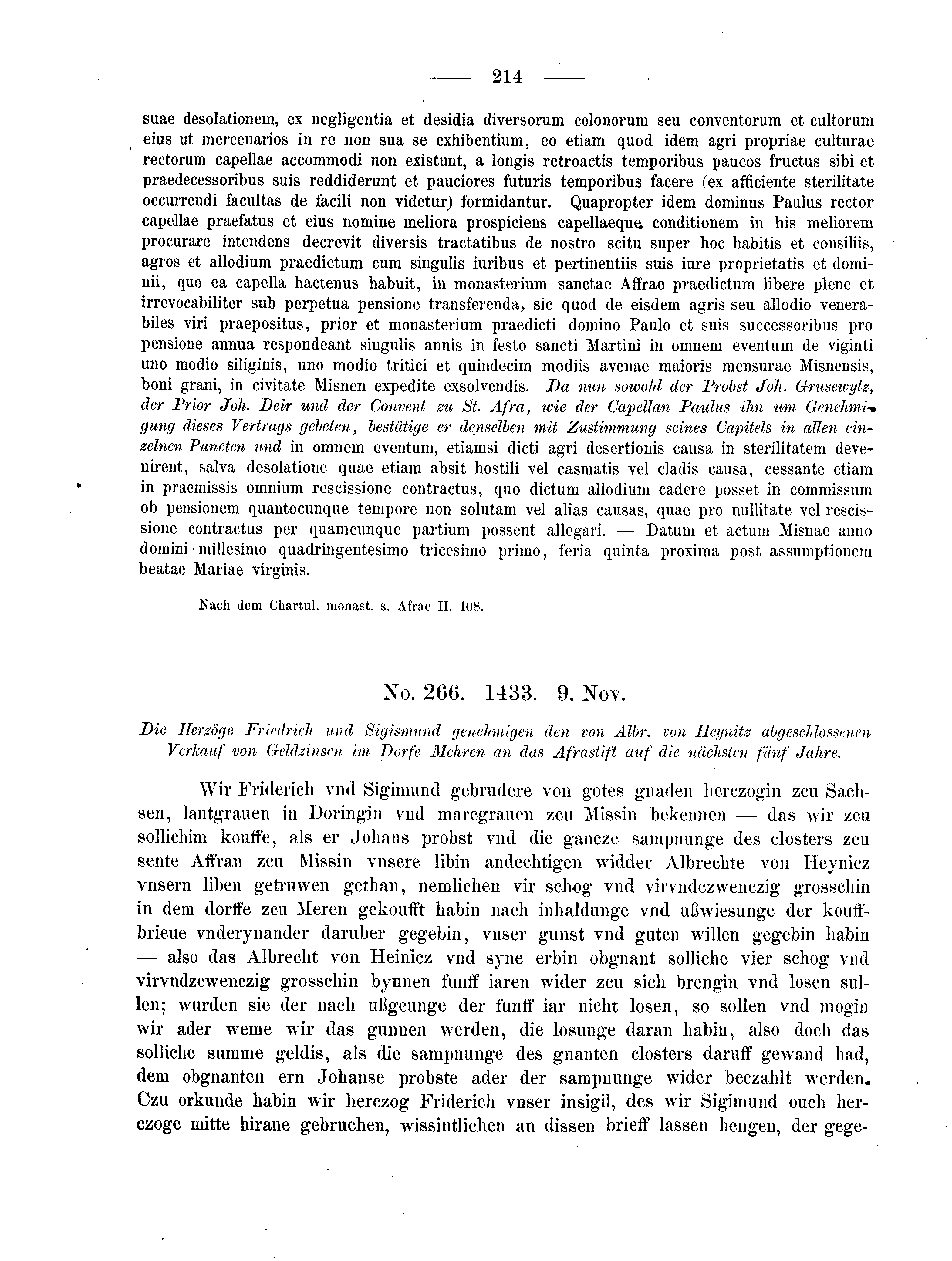 Historische Urkunde Seite 214 aus Band cds2_04