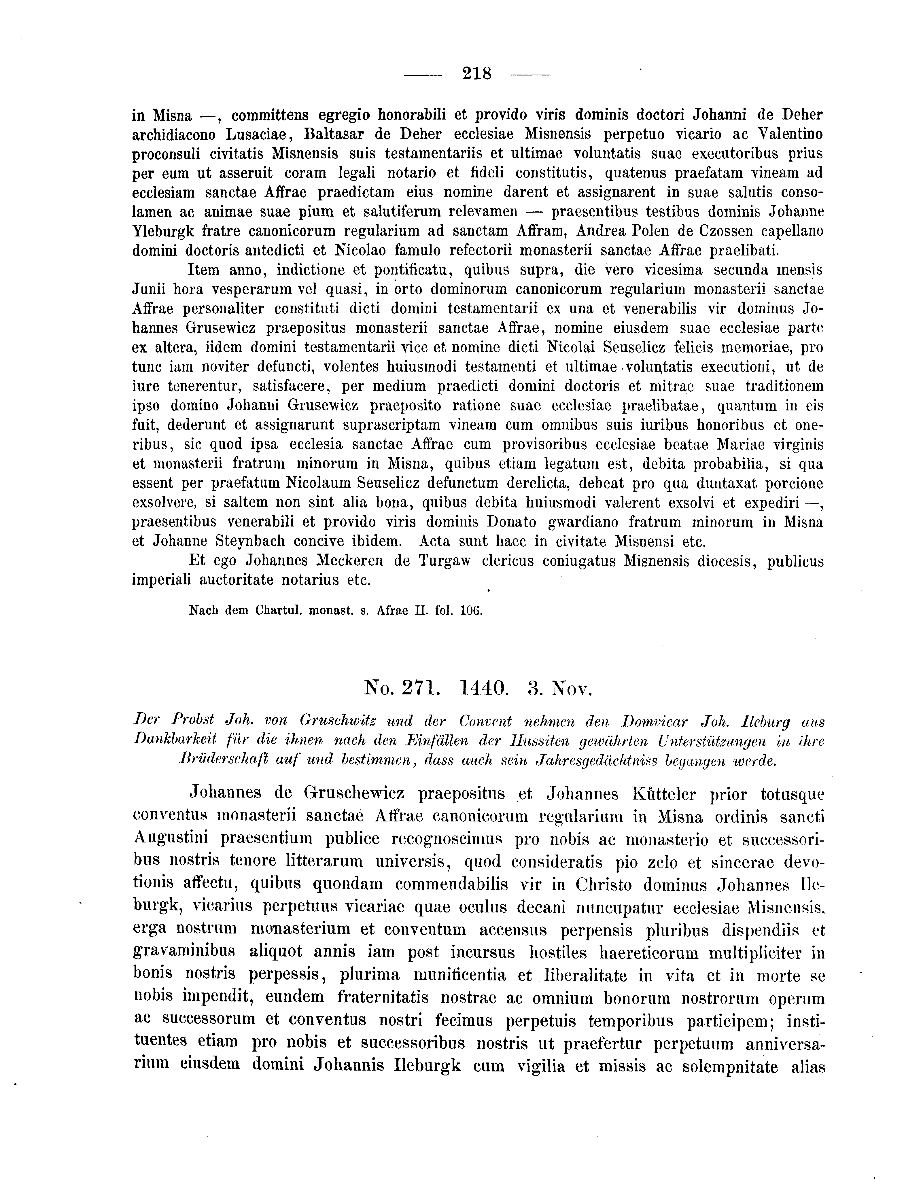 Historische Urkunde Seite 218 aus Band cds2_04