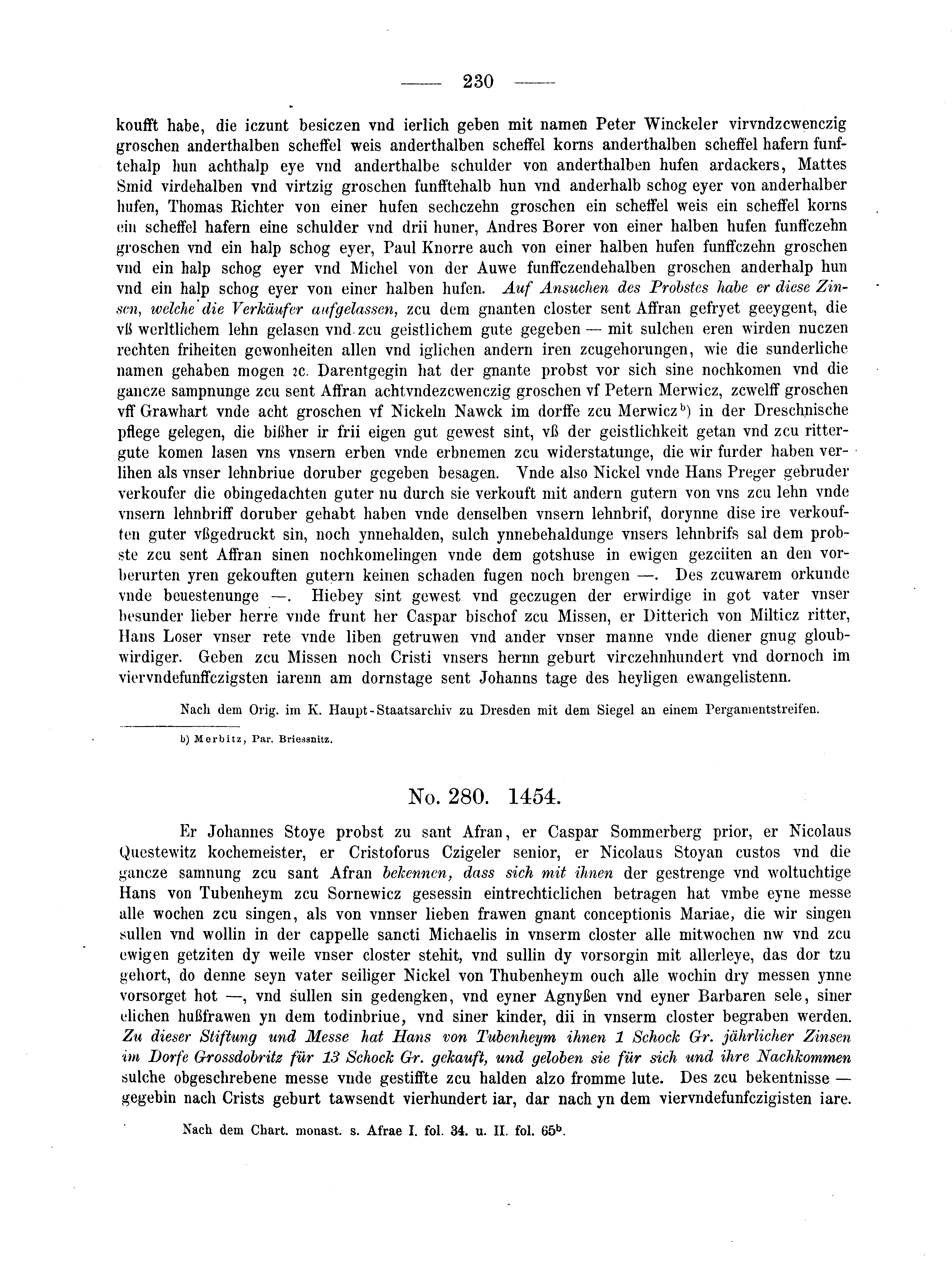 Historische Urkunde Seite 230 aus Band cds2_04