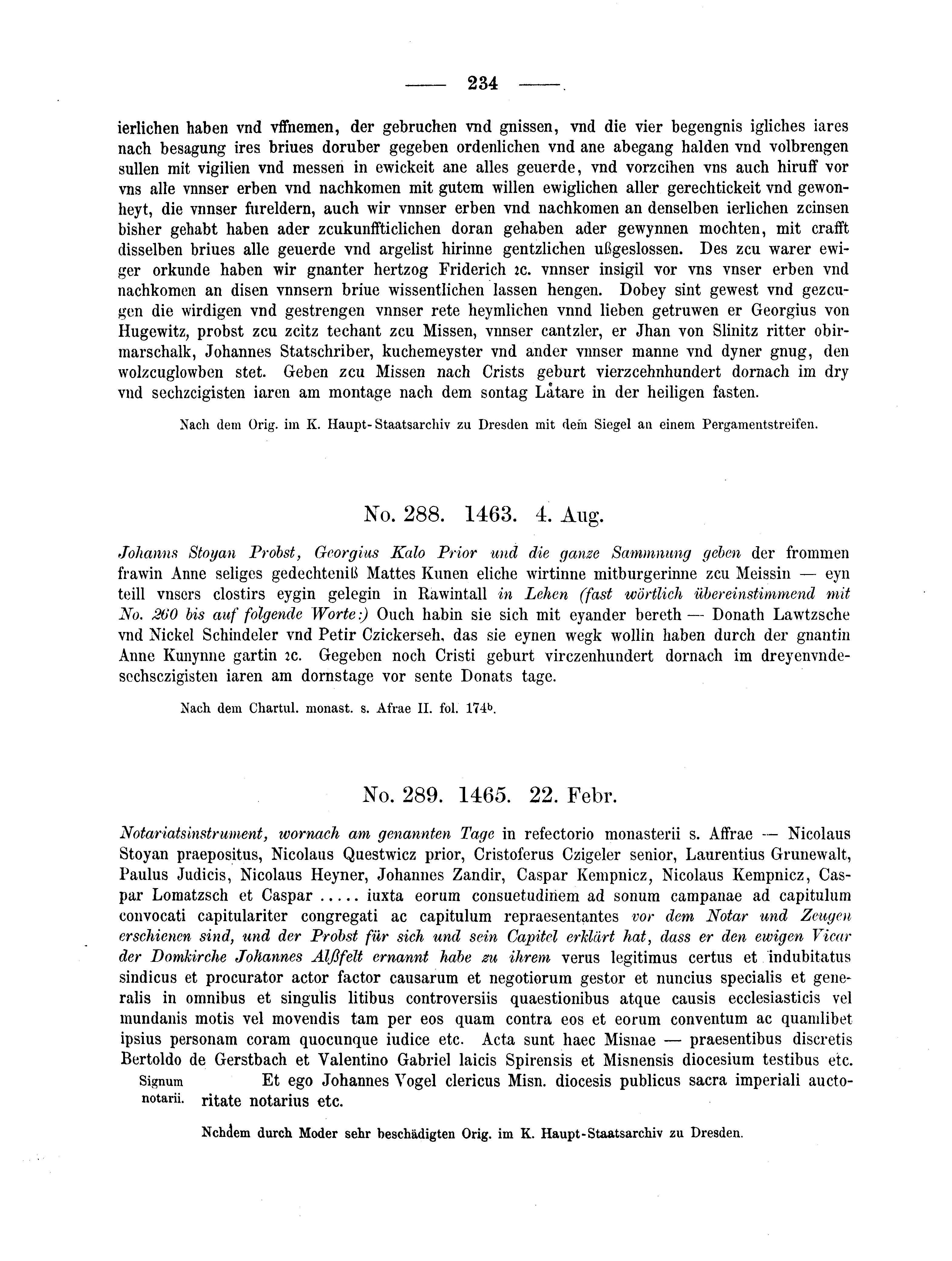 Historische Urkunde Seite 234 aus Band cds2_04