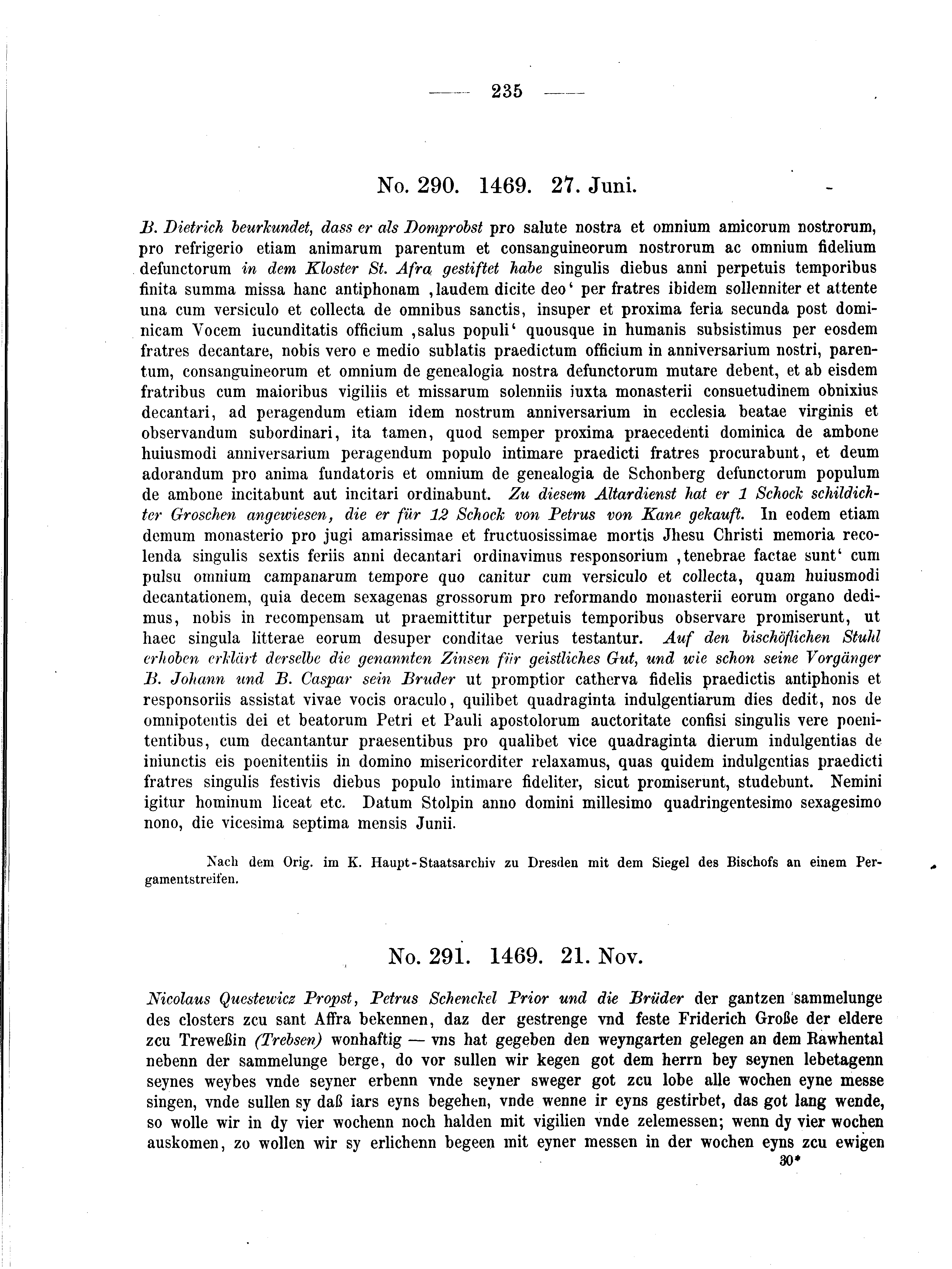 Historische Urkunde Seite 235 aus Band cds2_04