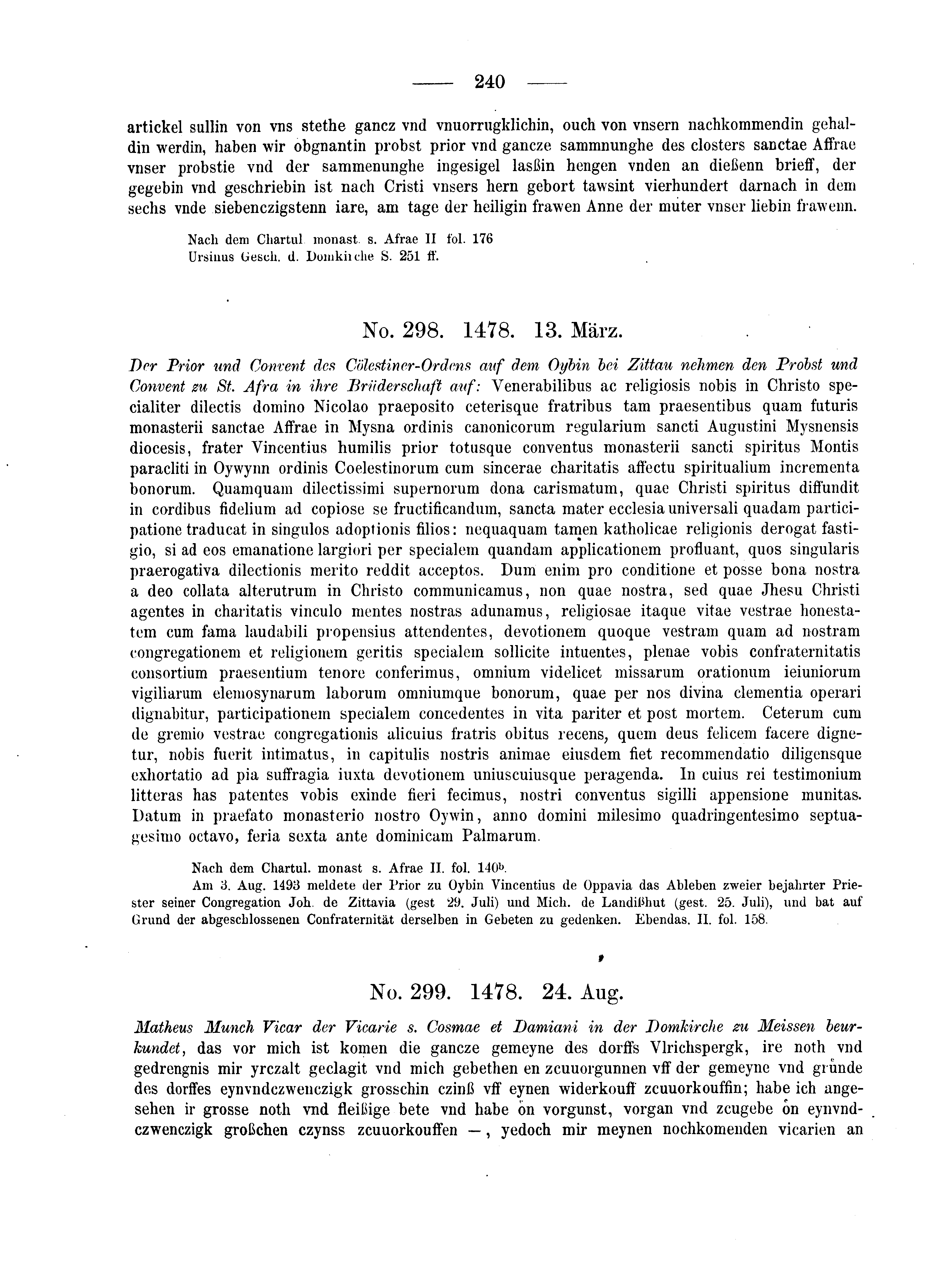 Historische Urkunde Seite 240 aus Band cds2_04
