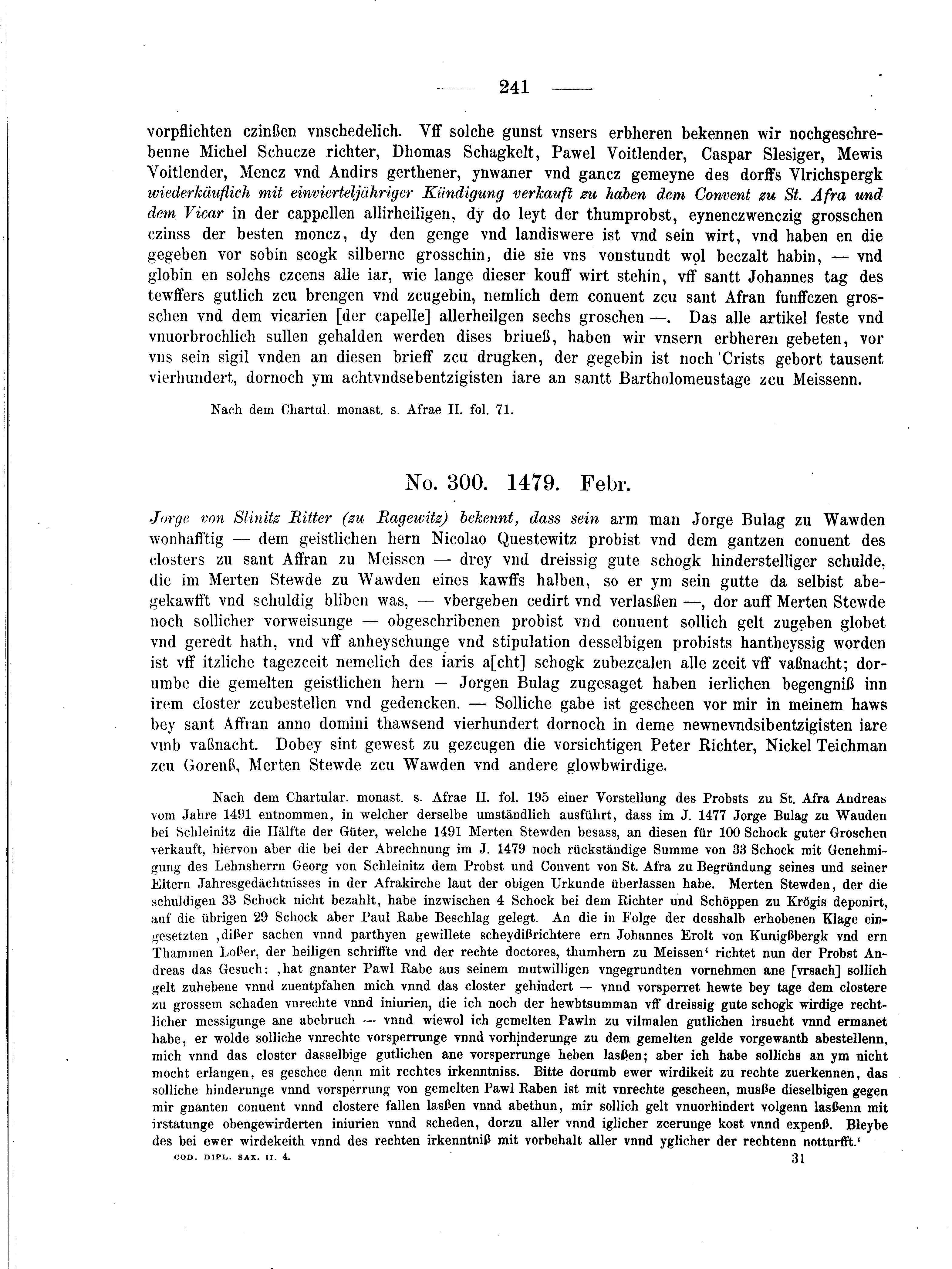 Historische Urkunde Seite 241 aus Band cds2_04