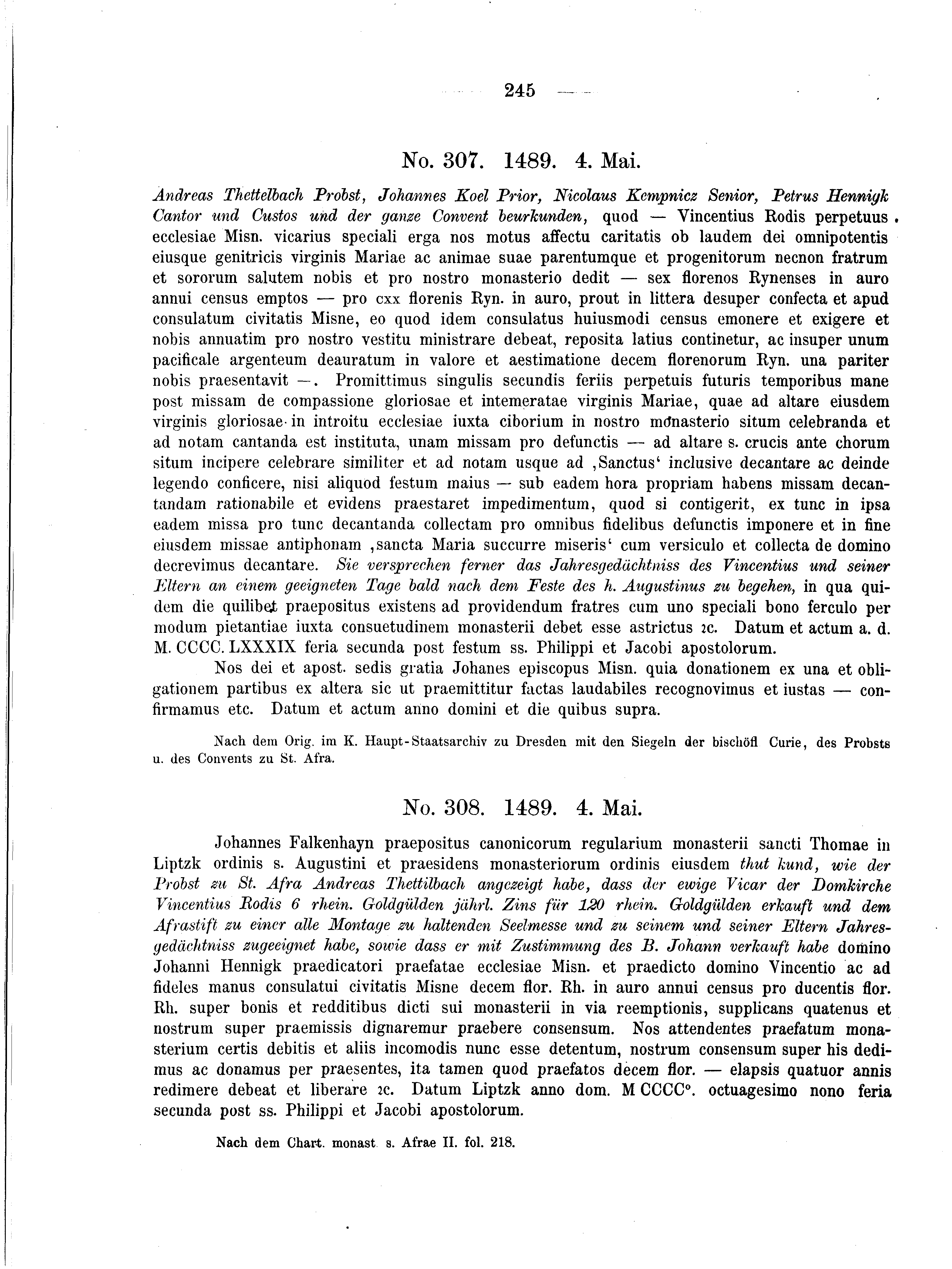 Historische Urkunde Seite 245 aus Band cds2_04