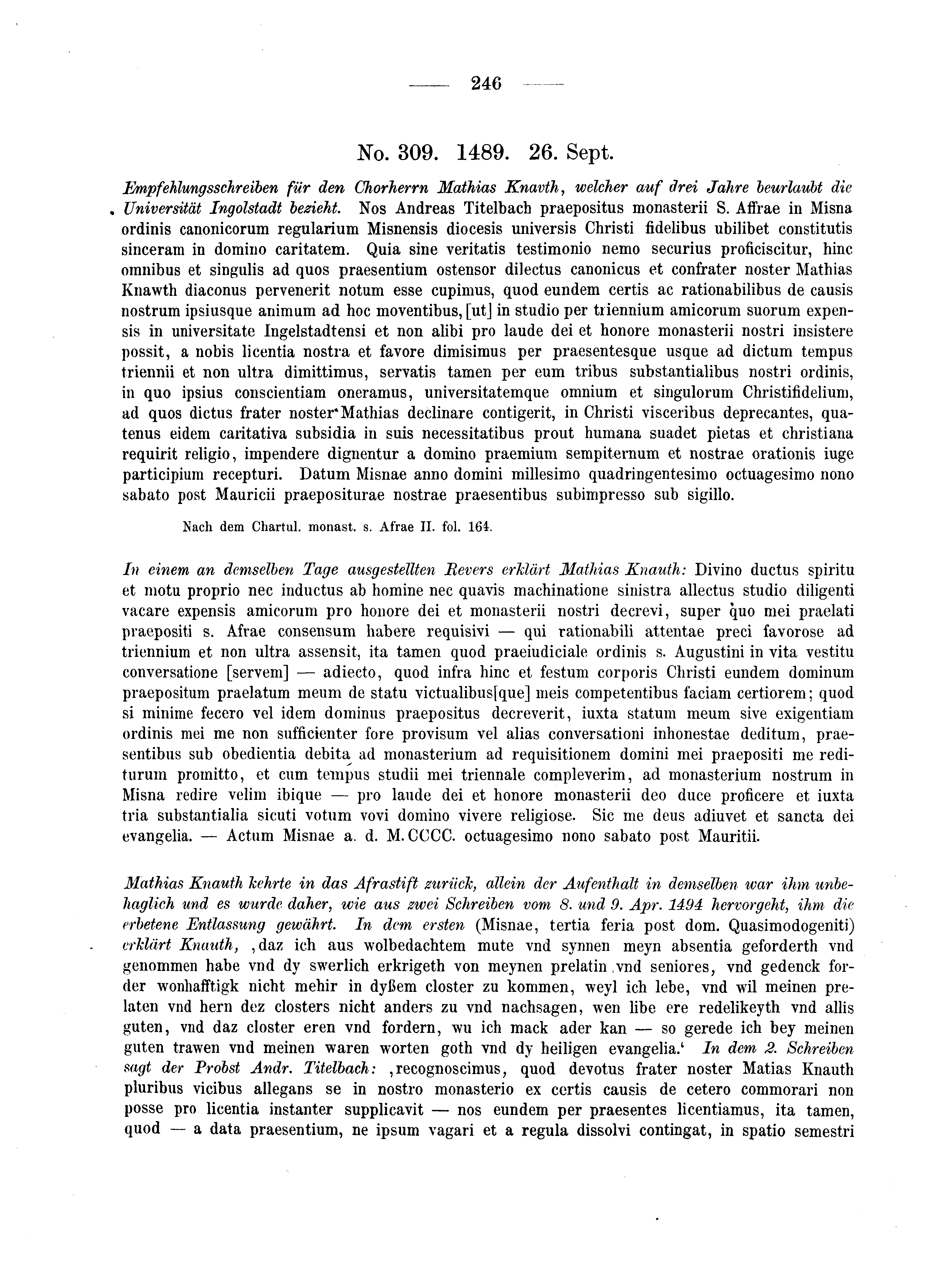 Historische Urkunde Seite 246 aus Band cds2_04