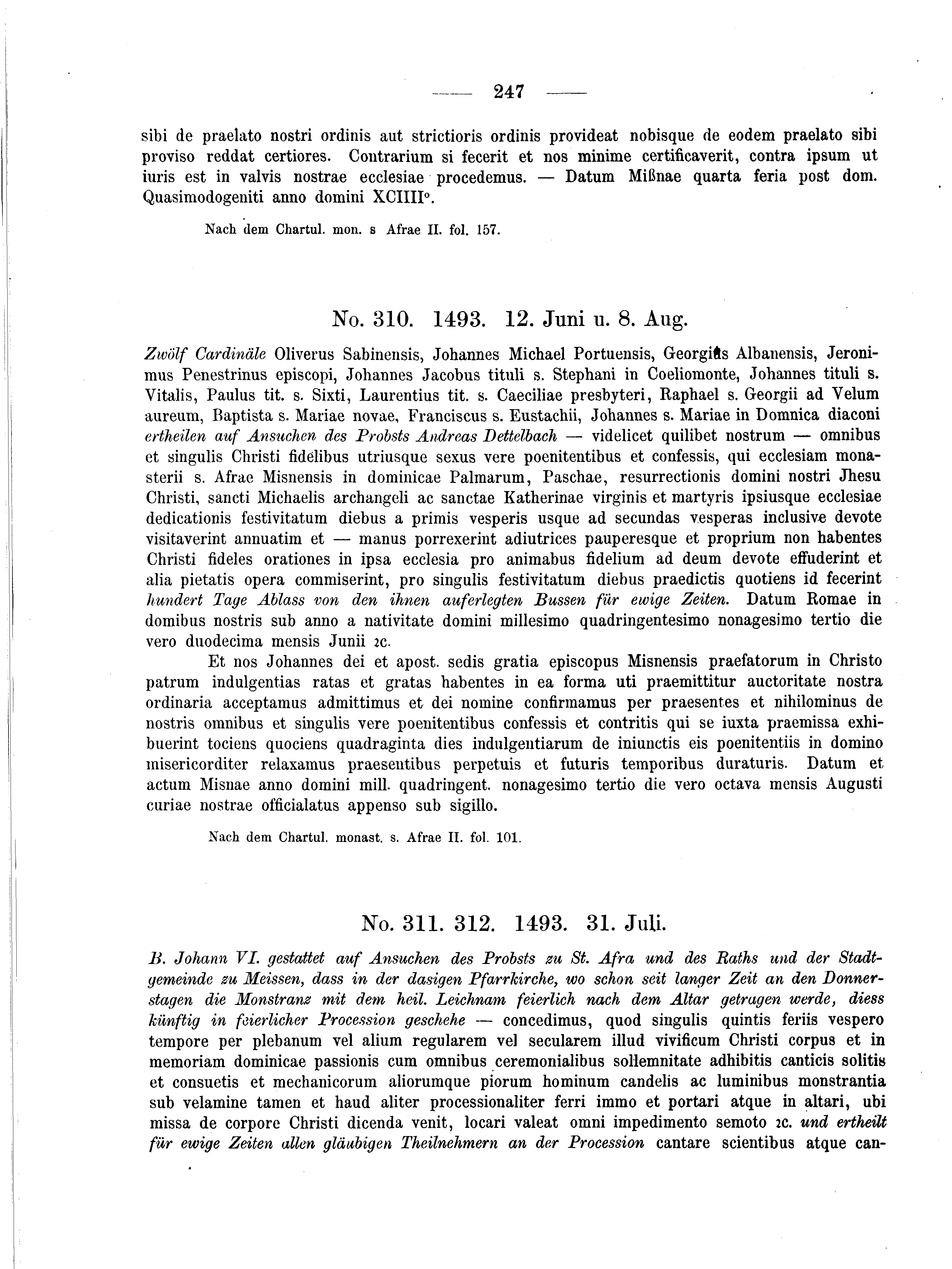 Historische Urkunde Seite 247 aus Band cds2_04