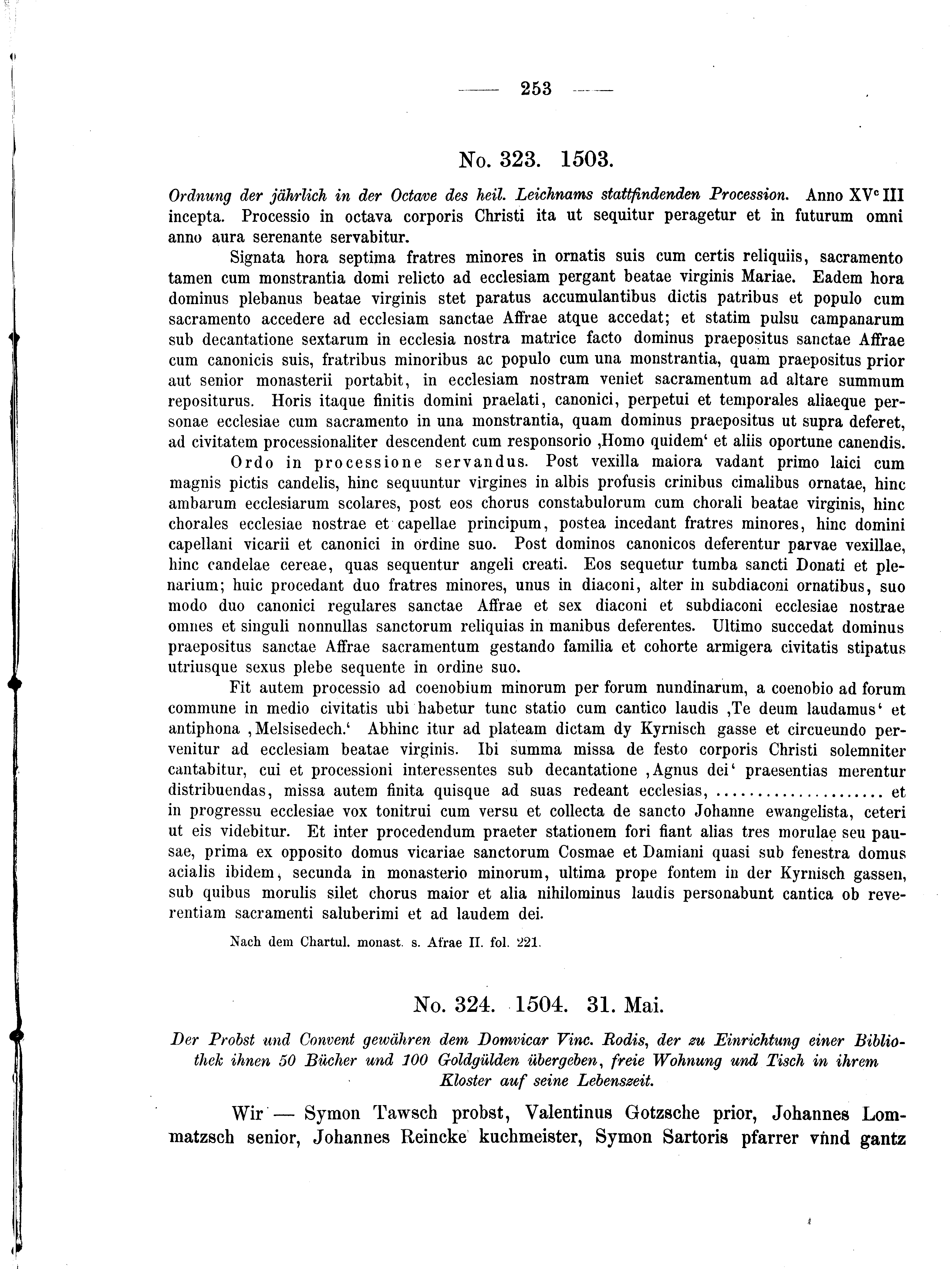 Historische Urkunde Seite 253 aus Band cds2_04