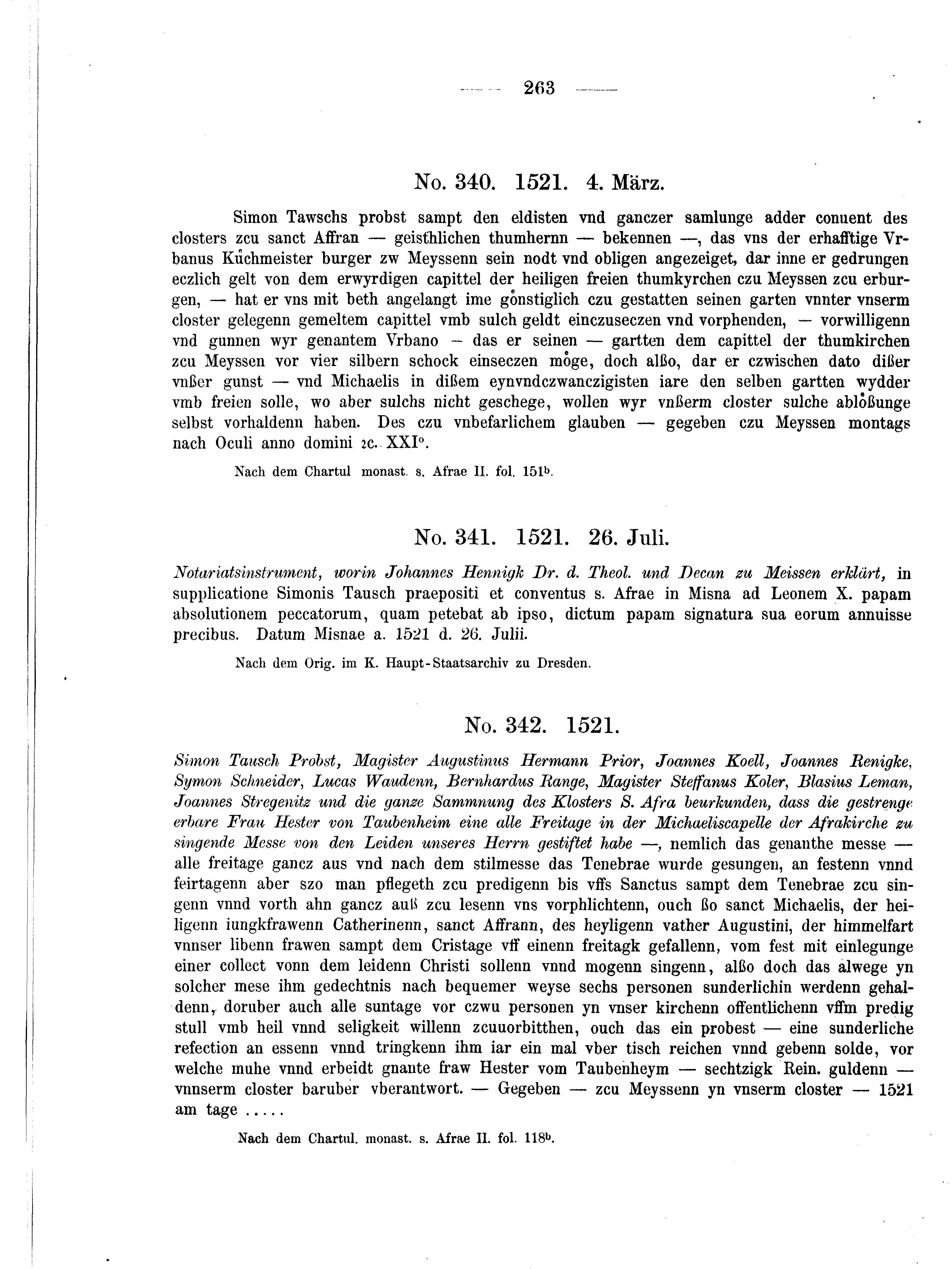 Historische Urkunde Seite 263 aus Band cds2_04