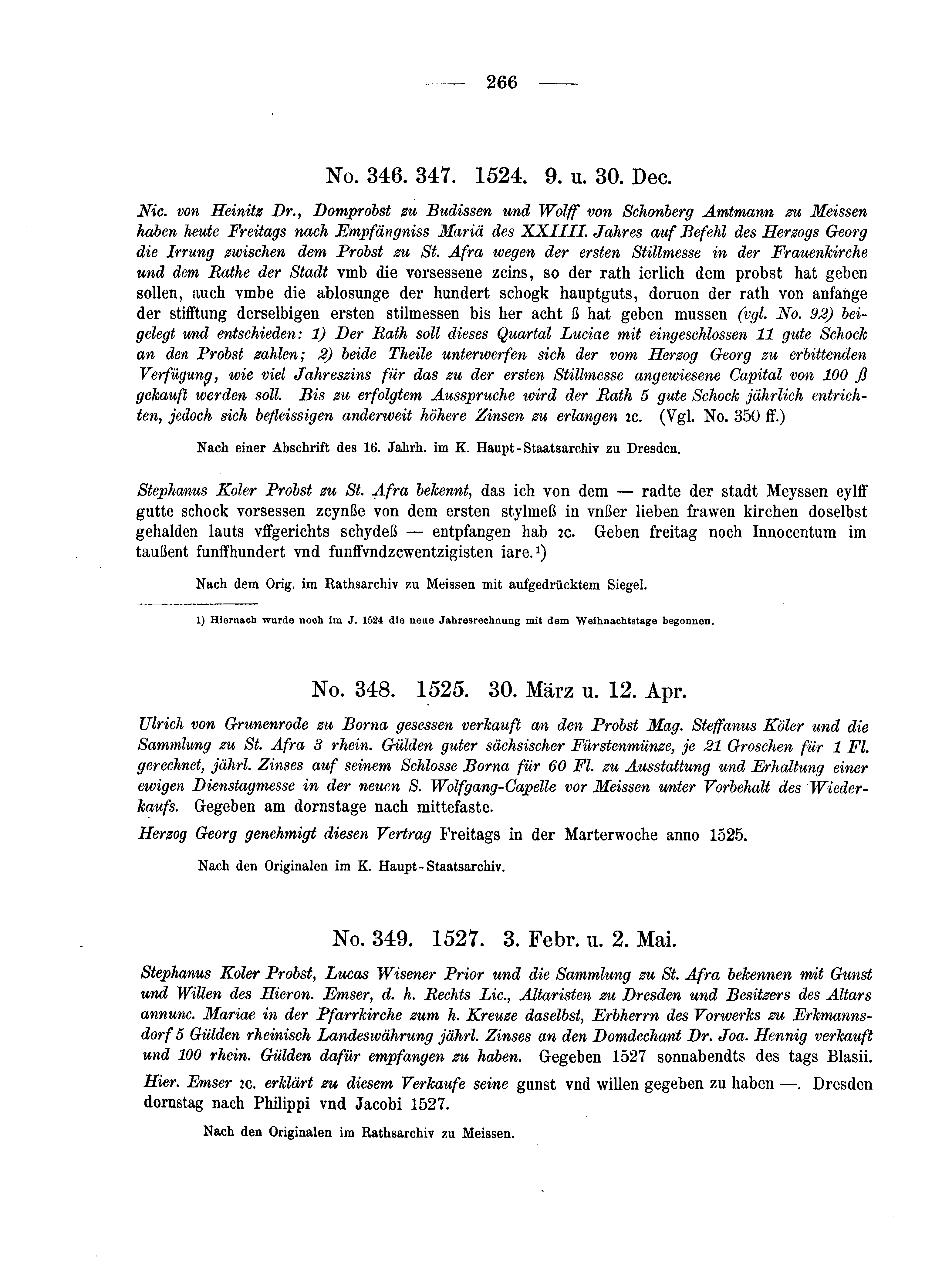 Historische Urkunde Seite 266 aus Band cds2_04