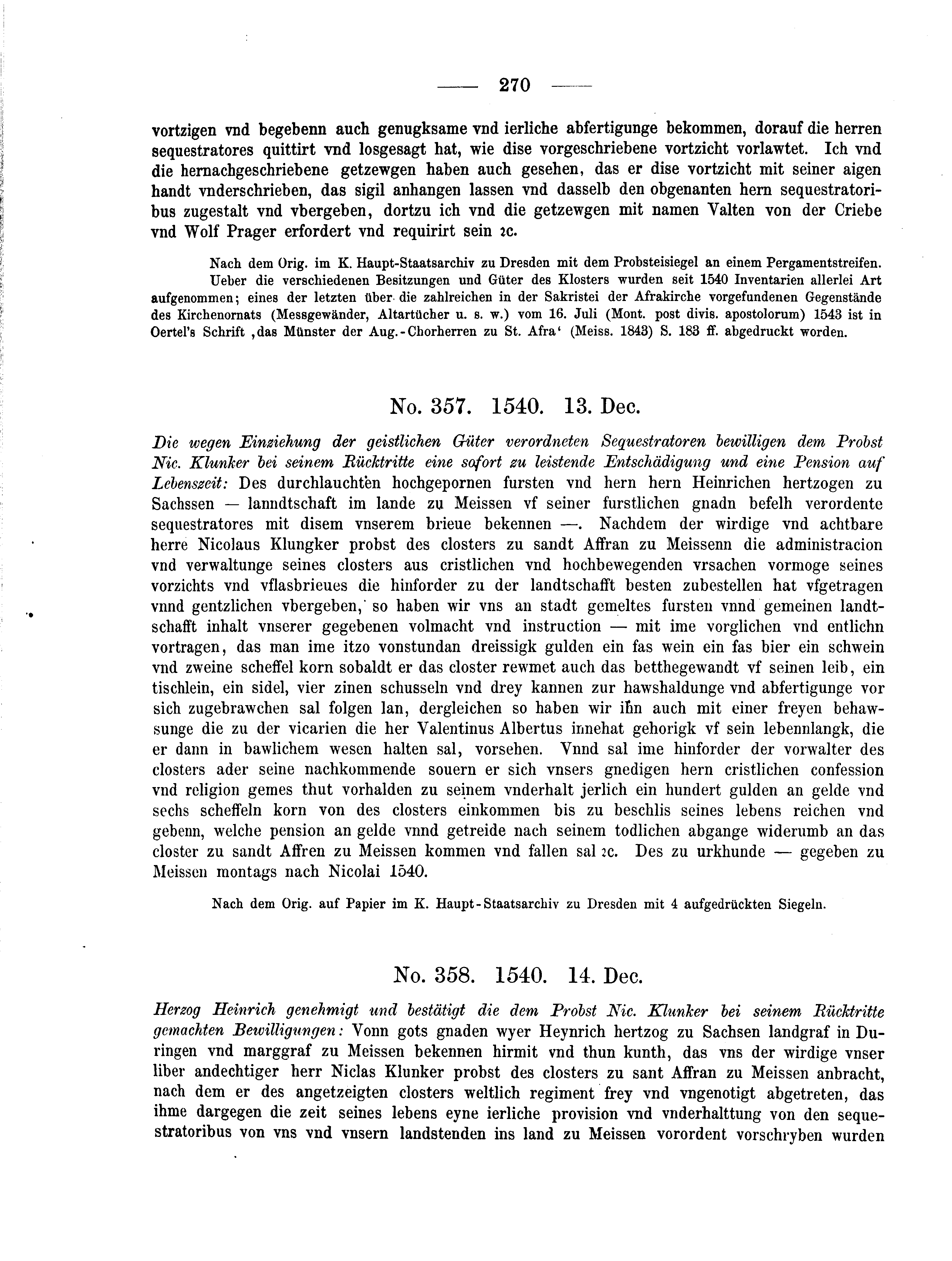 Historische Urkunde Seite 270 aus Band cds2_04