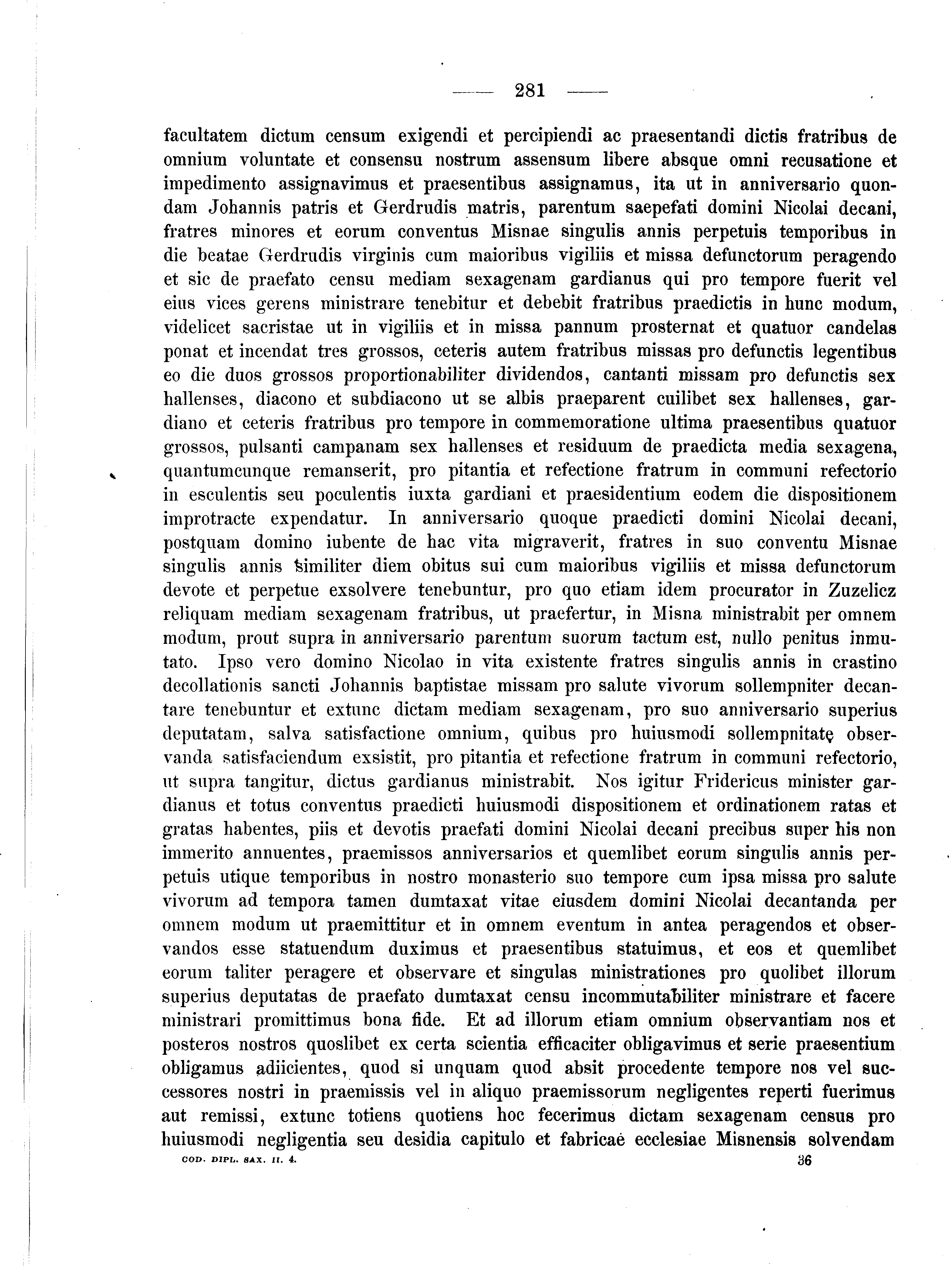 Historische Urkunde Seite 281 aus Band cds2_04