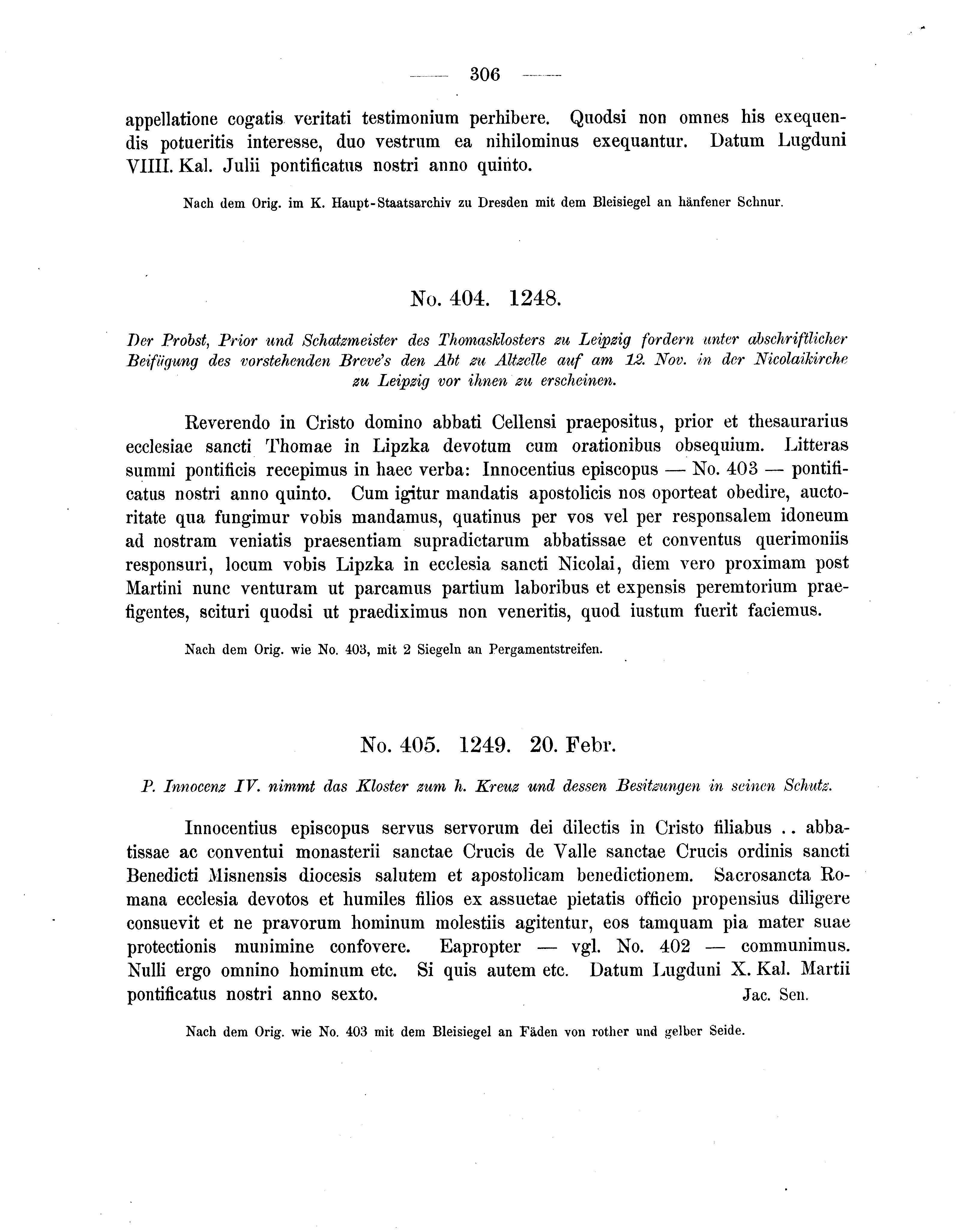 Historische Urkunde Seite 306 aus Band cds2_04