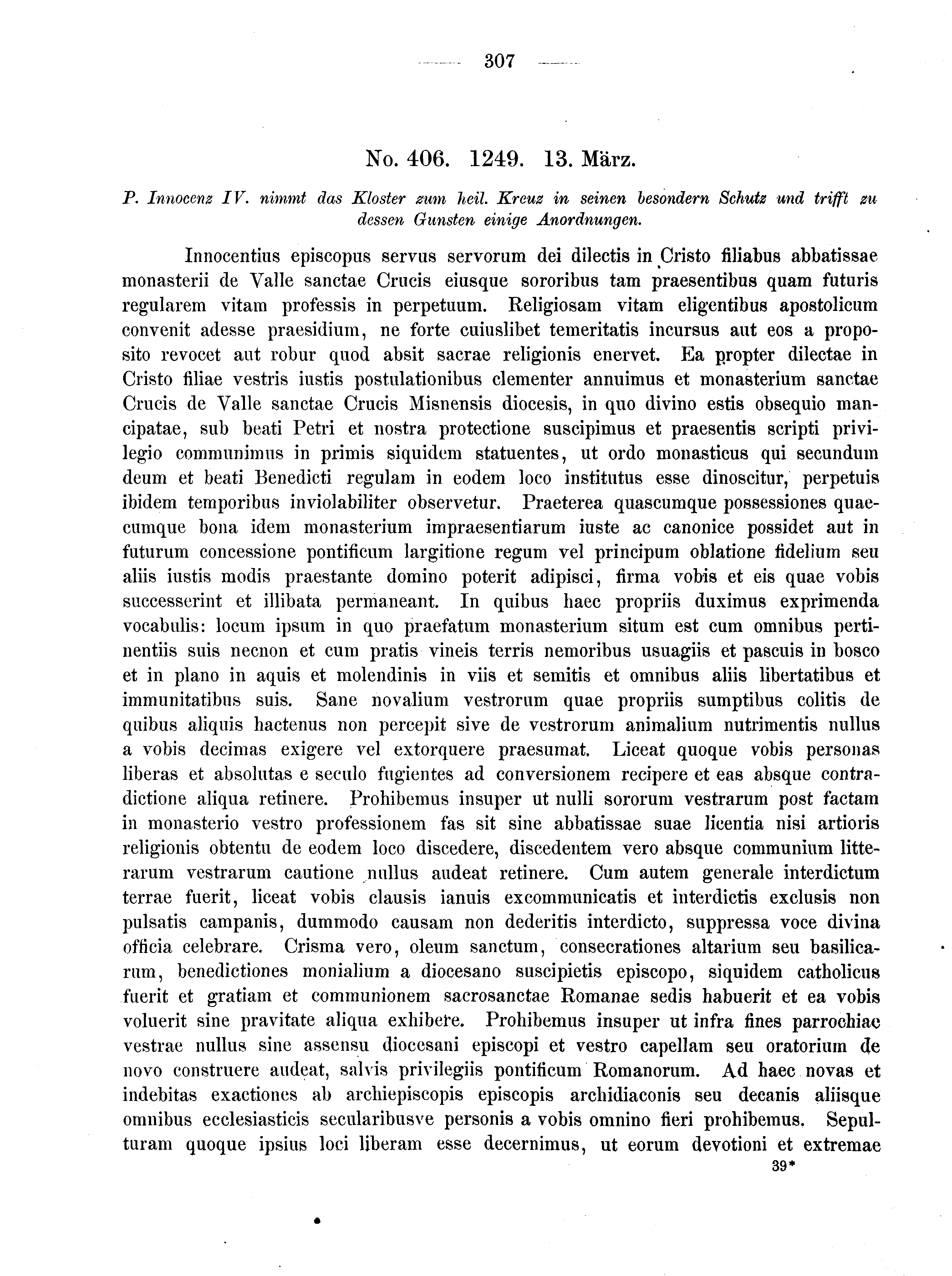 Historische Urkunde Seite 307 aus Band cds2_04