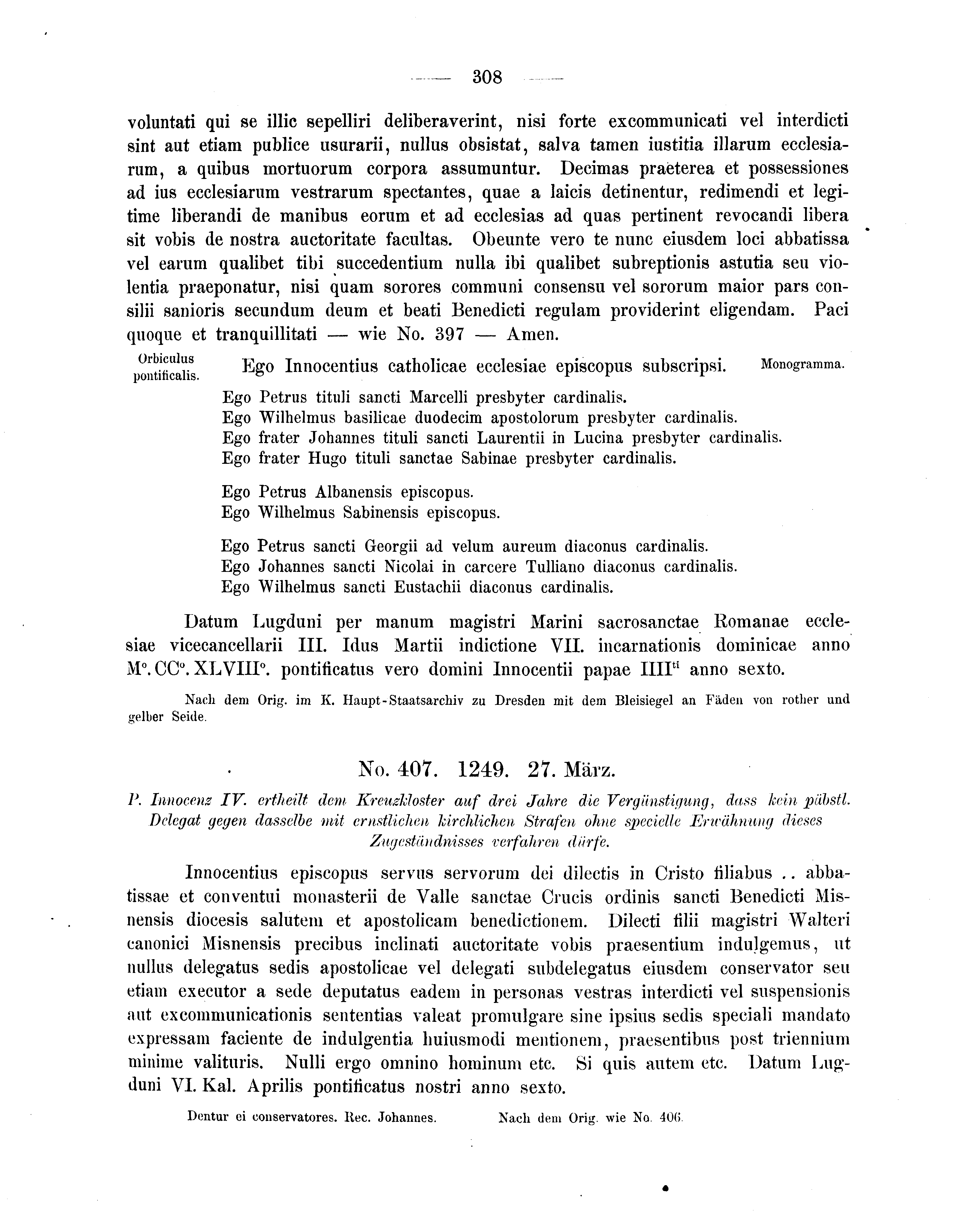 Historische Urkunde Seite 308 aus Band cds2_04