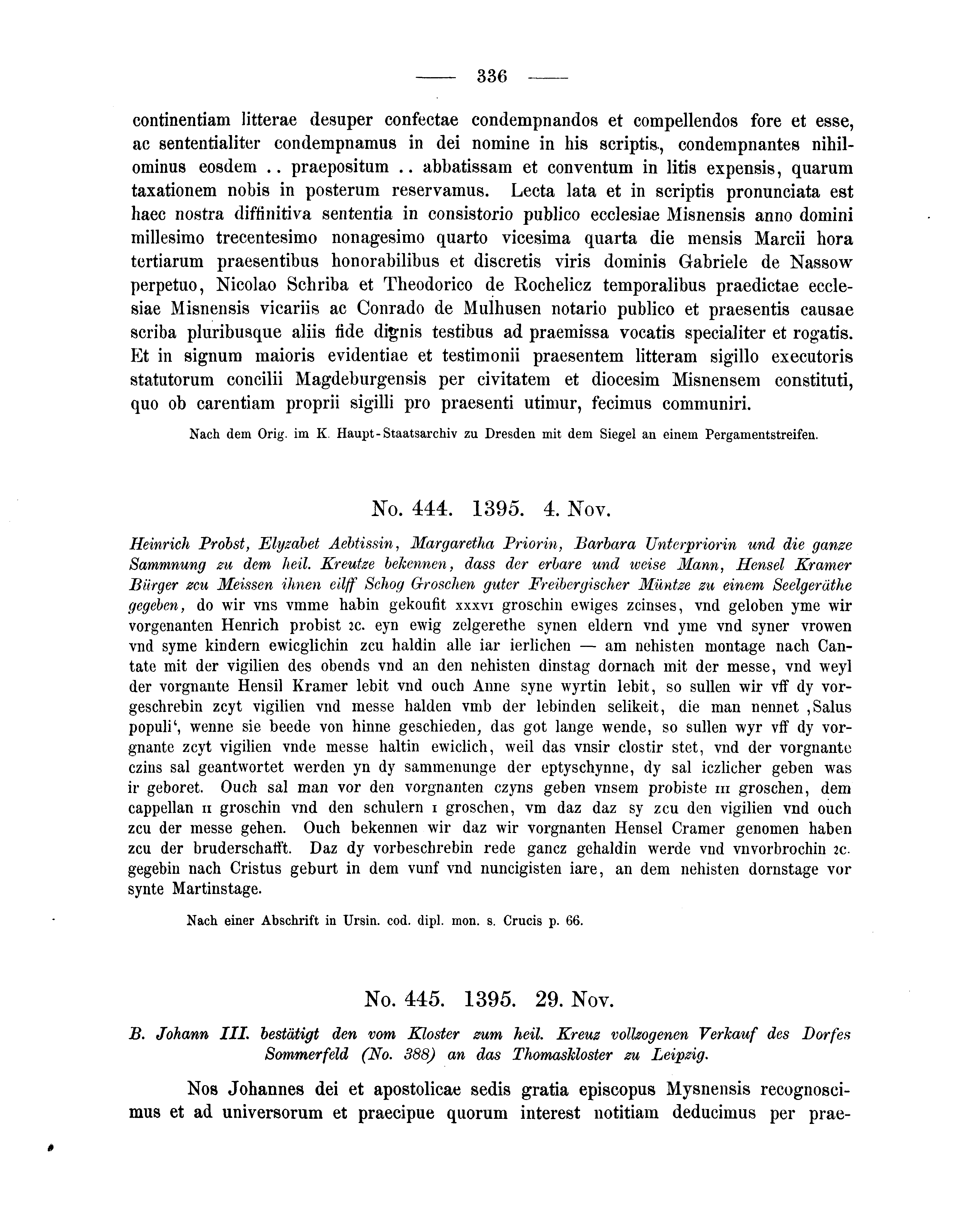 Historische Urkunde Seite 336 aus Band cds2_04