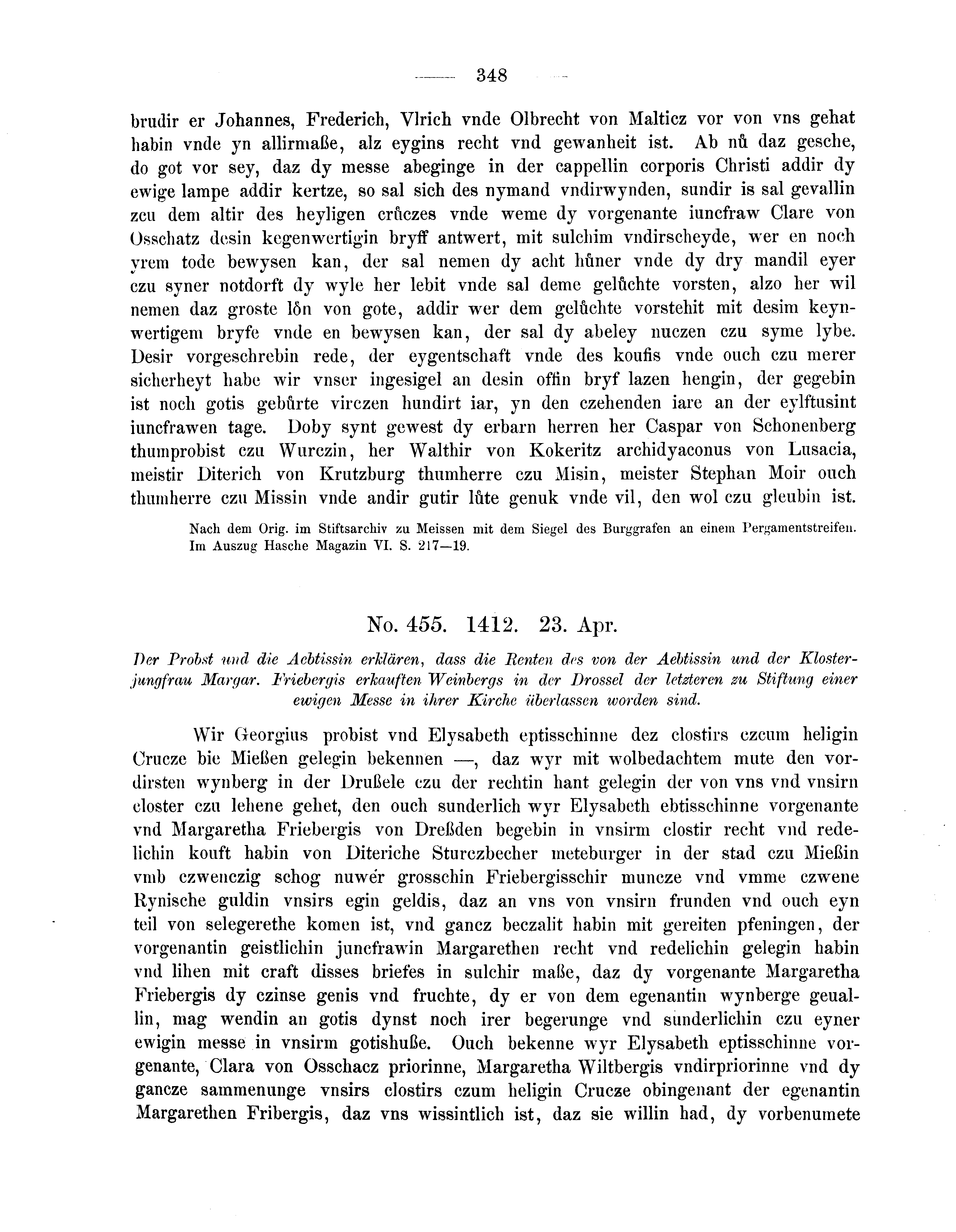 Historische Urkunde Seite 348 aus Band cds2_04