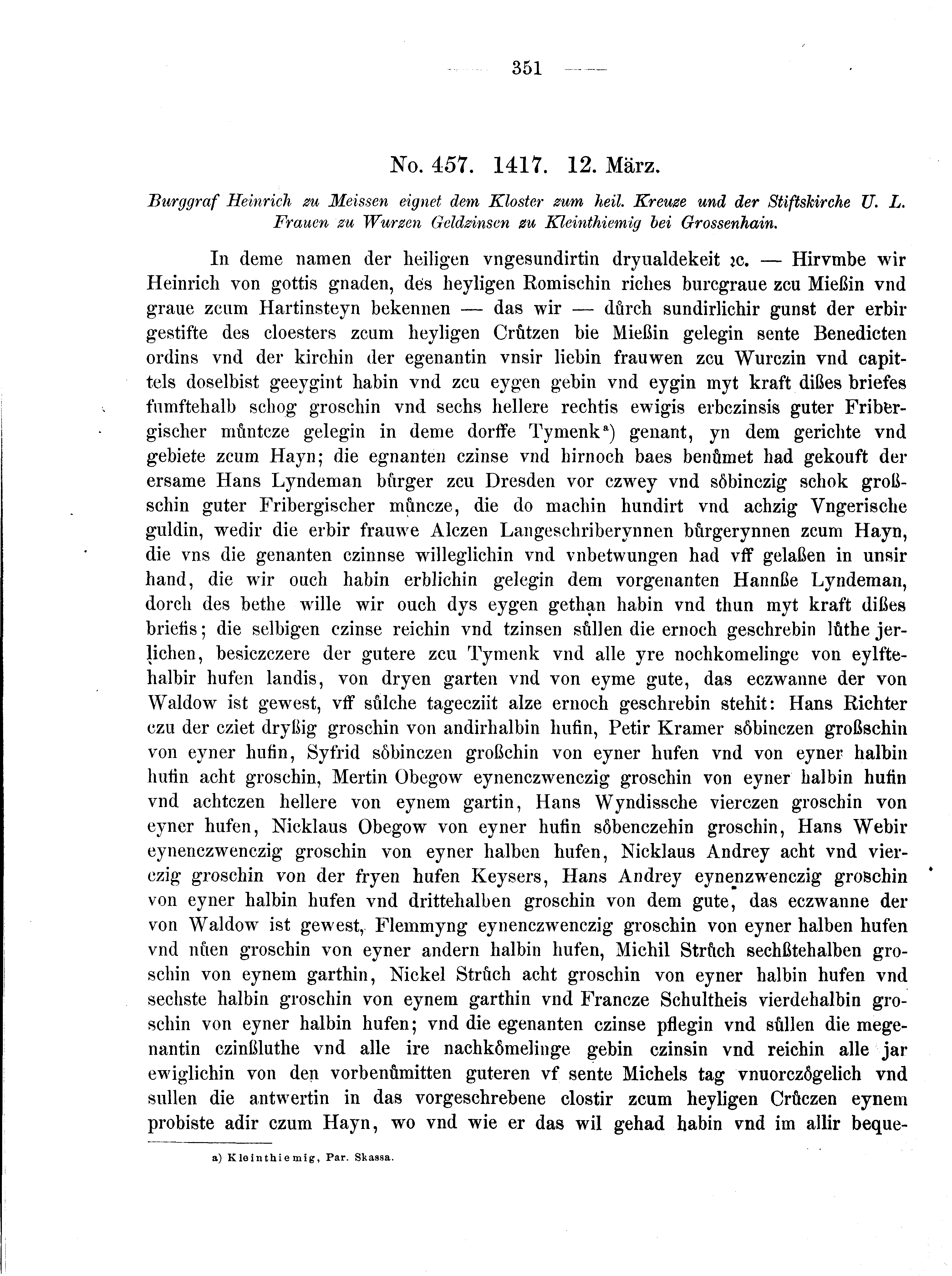 Historische Urkunde Seite 351 aus Band cds2_04
