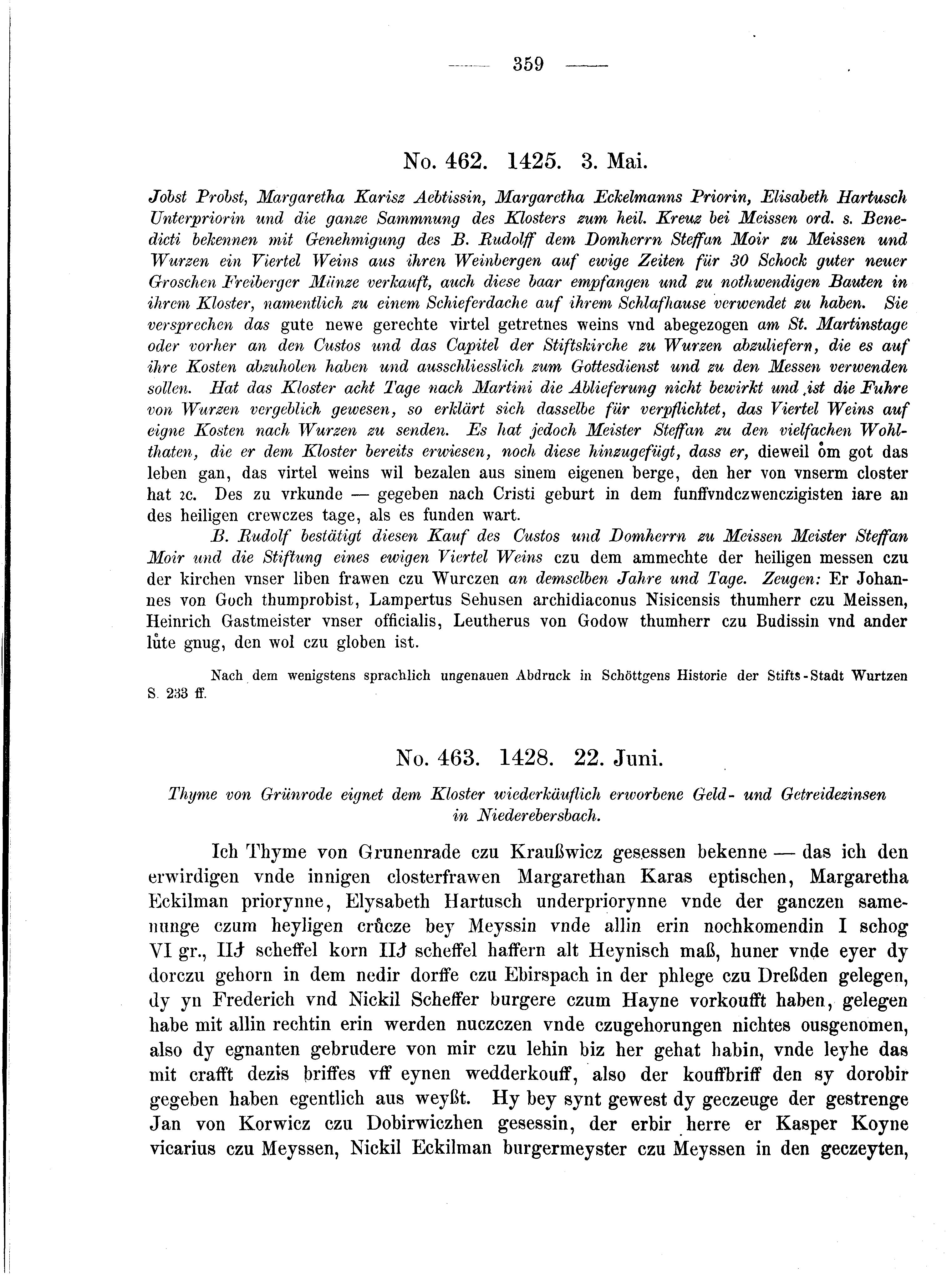 Historische Urkunde Seite 359 aus Band cds2_04