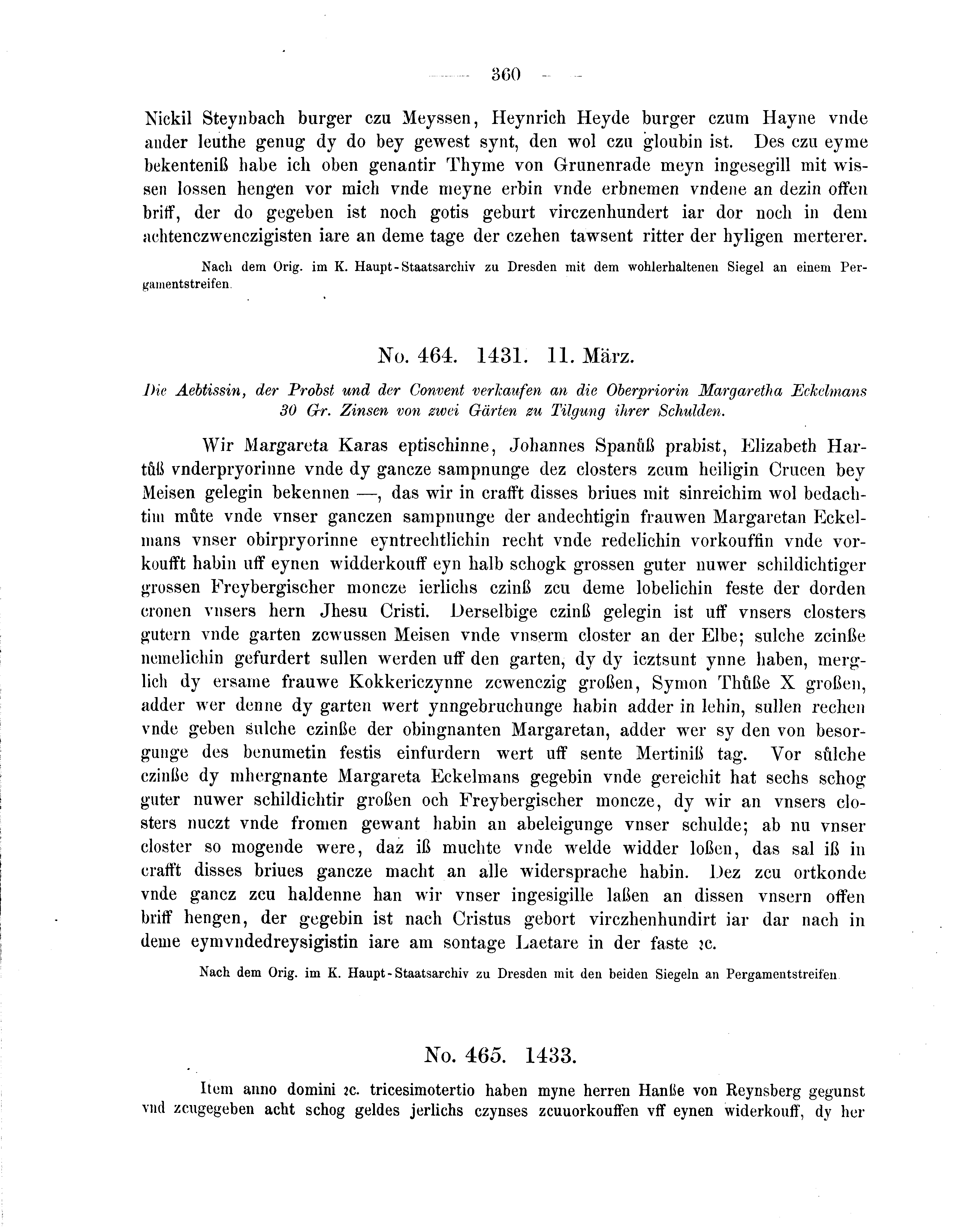 Historische Urkunde Seite 360 aus Band cds2_04