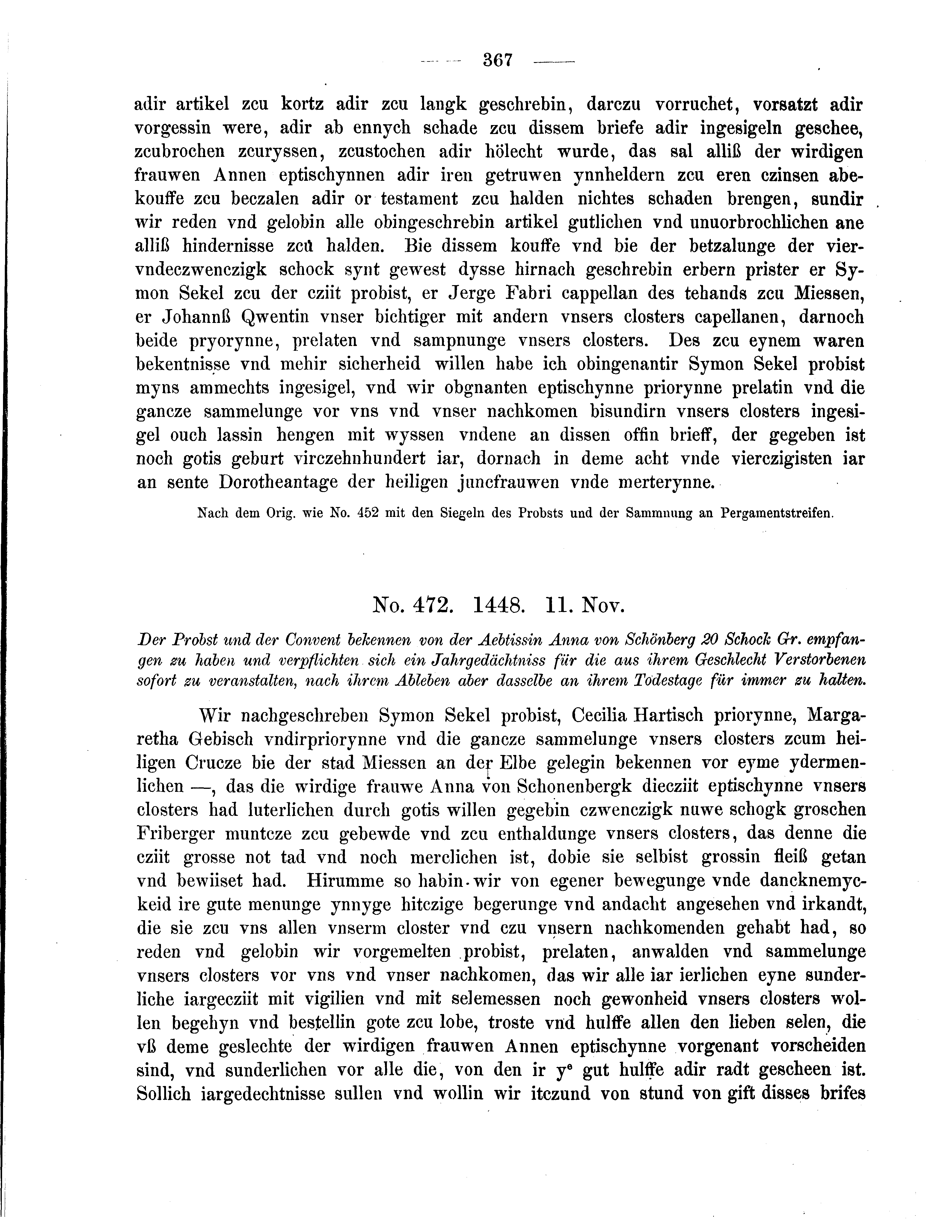 Historische Urkunde Seite 367 aus Band cds2_04