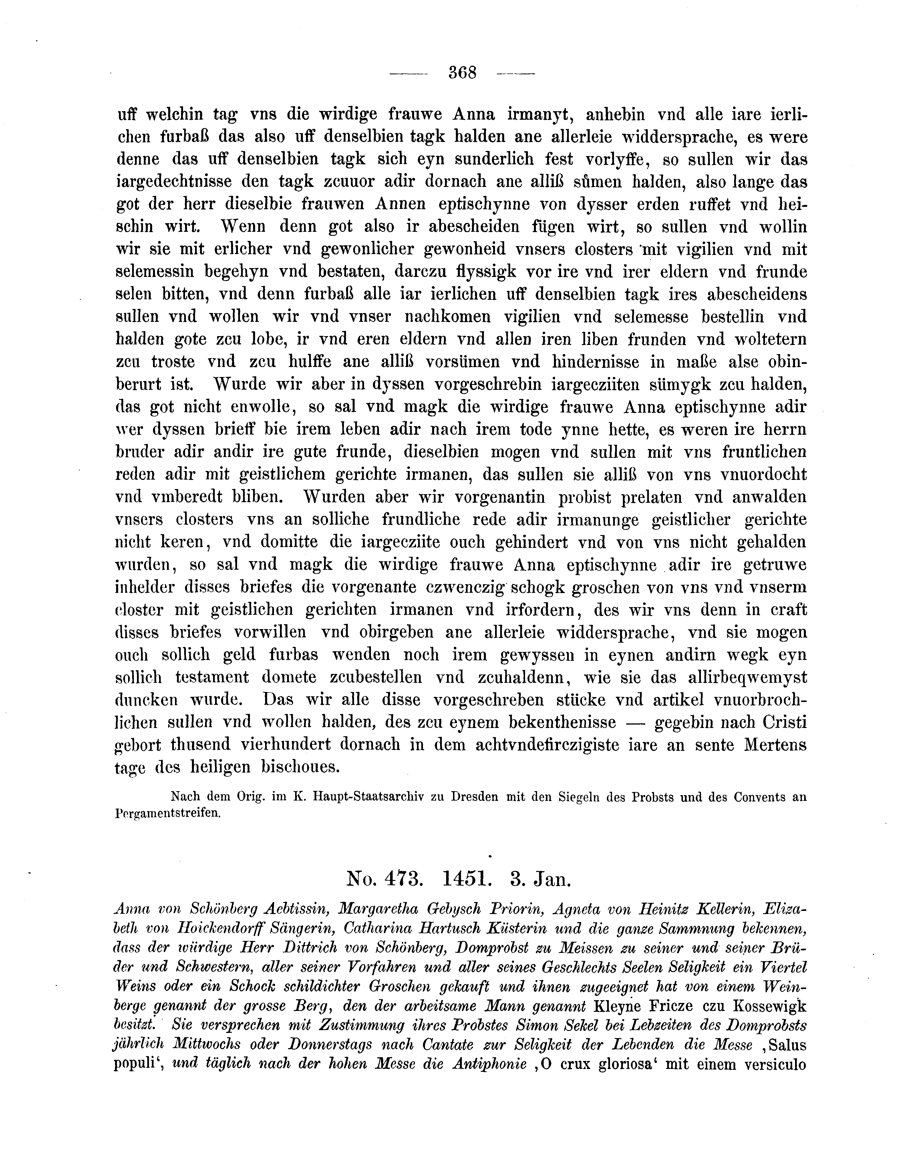 Historische Urkunde Seite 368 aus Band cds2_04