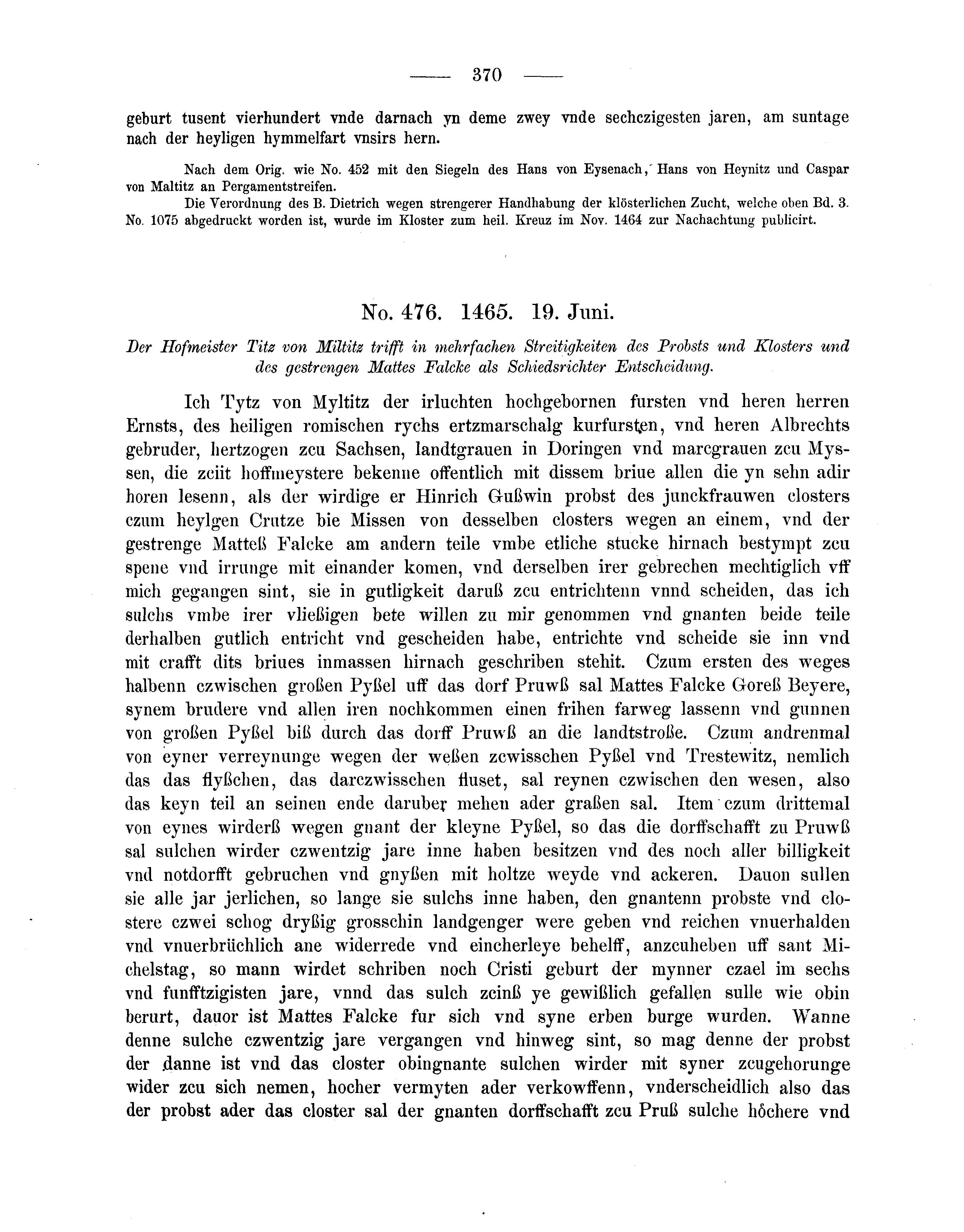 Historische Urkunde Seite 370 aus Band cds2_04