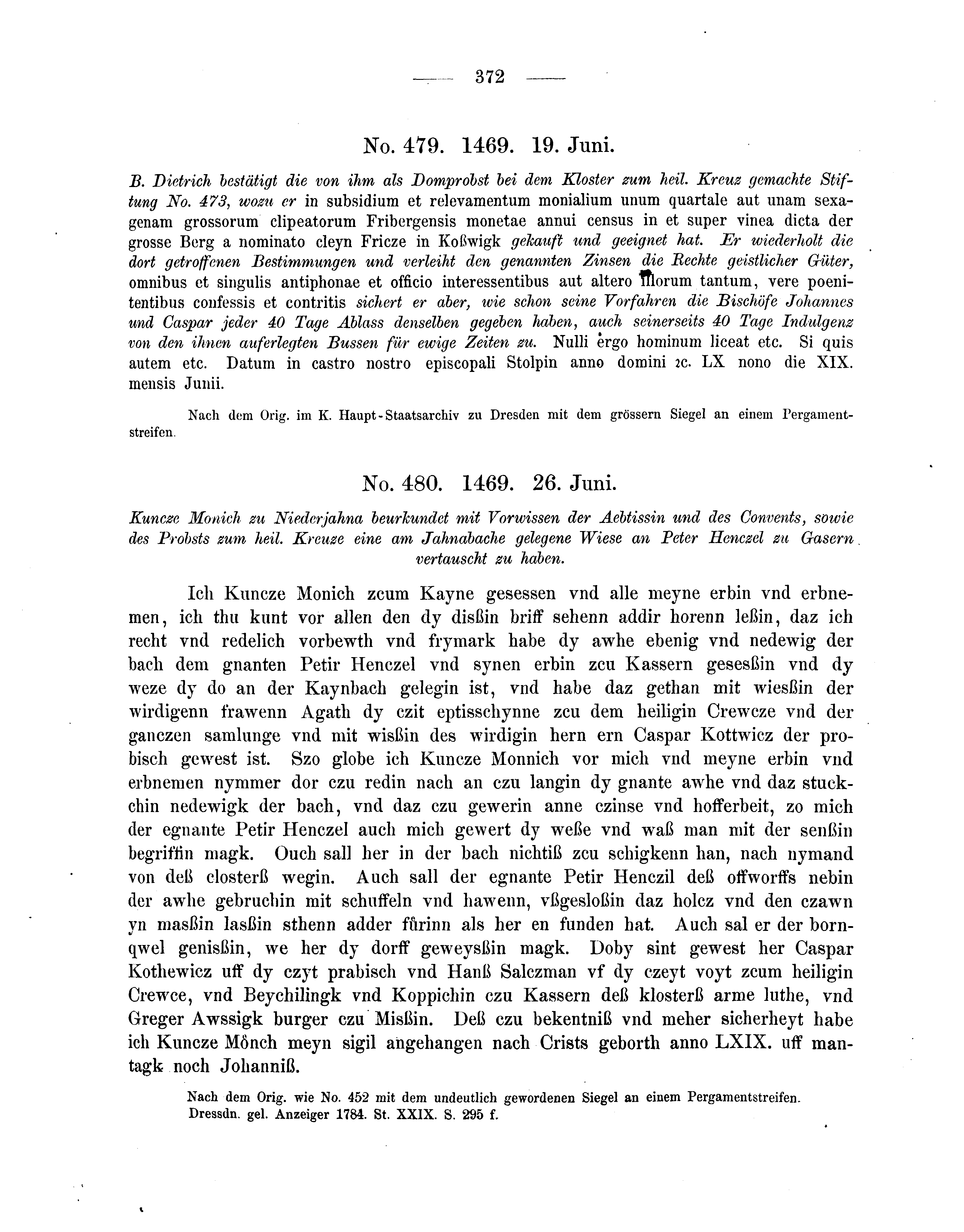 Historische Urkunde Seite 372 aus Band cds2_04