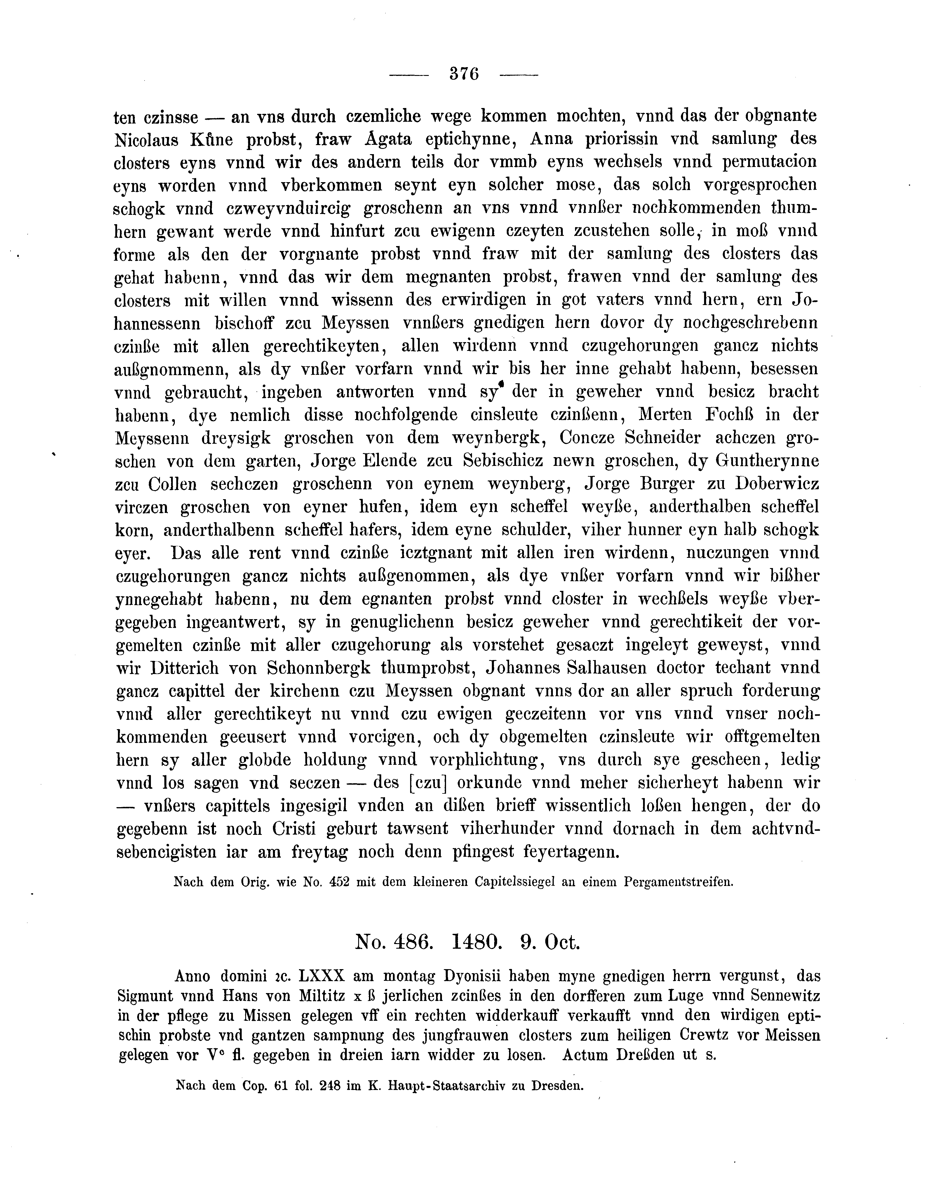 Historische Urkunde Seite 376 aus Band cds2_04