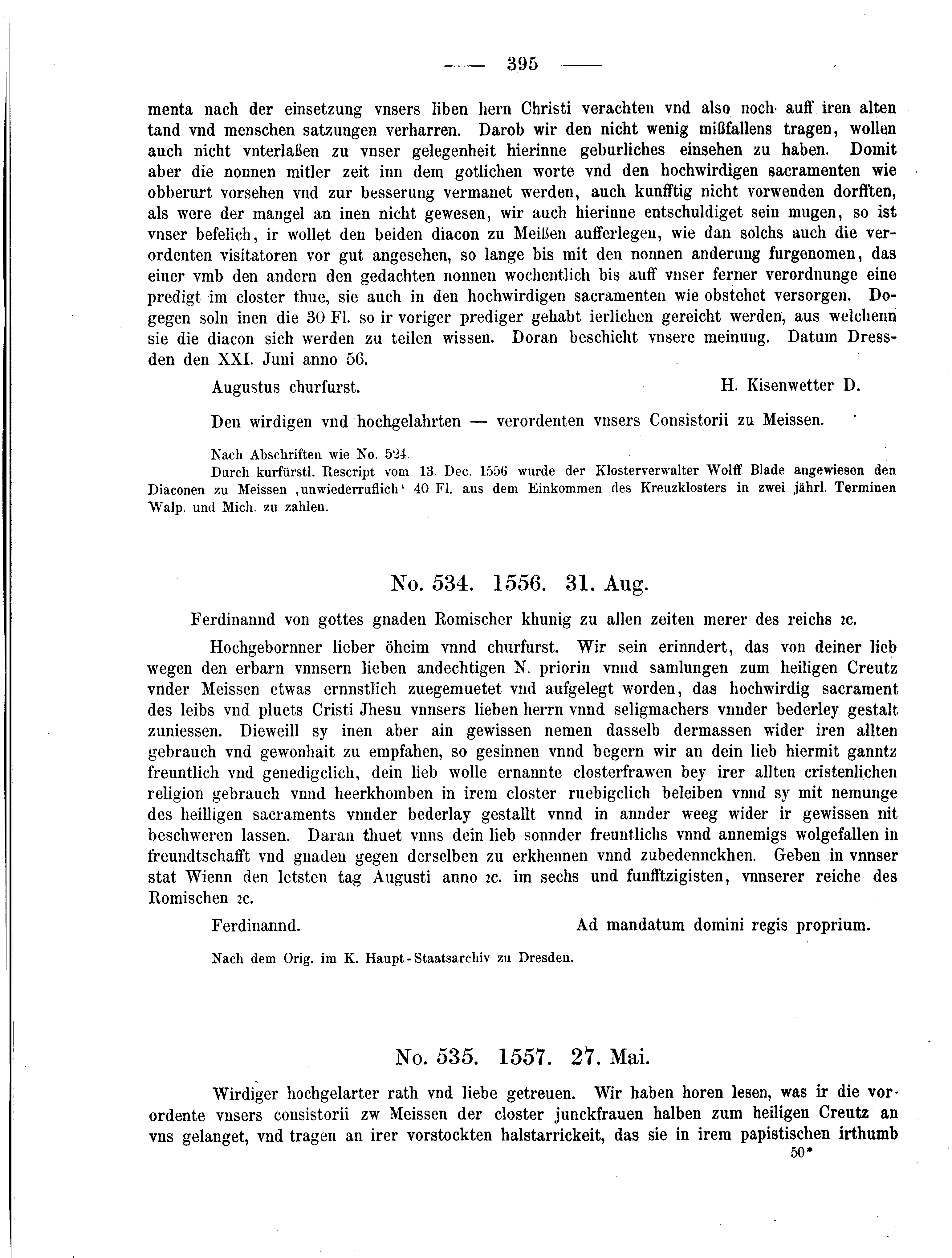 Historische Urkunde Seite 395 aus Band cds2_04