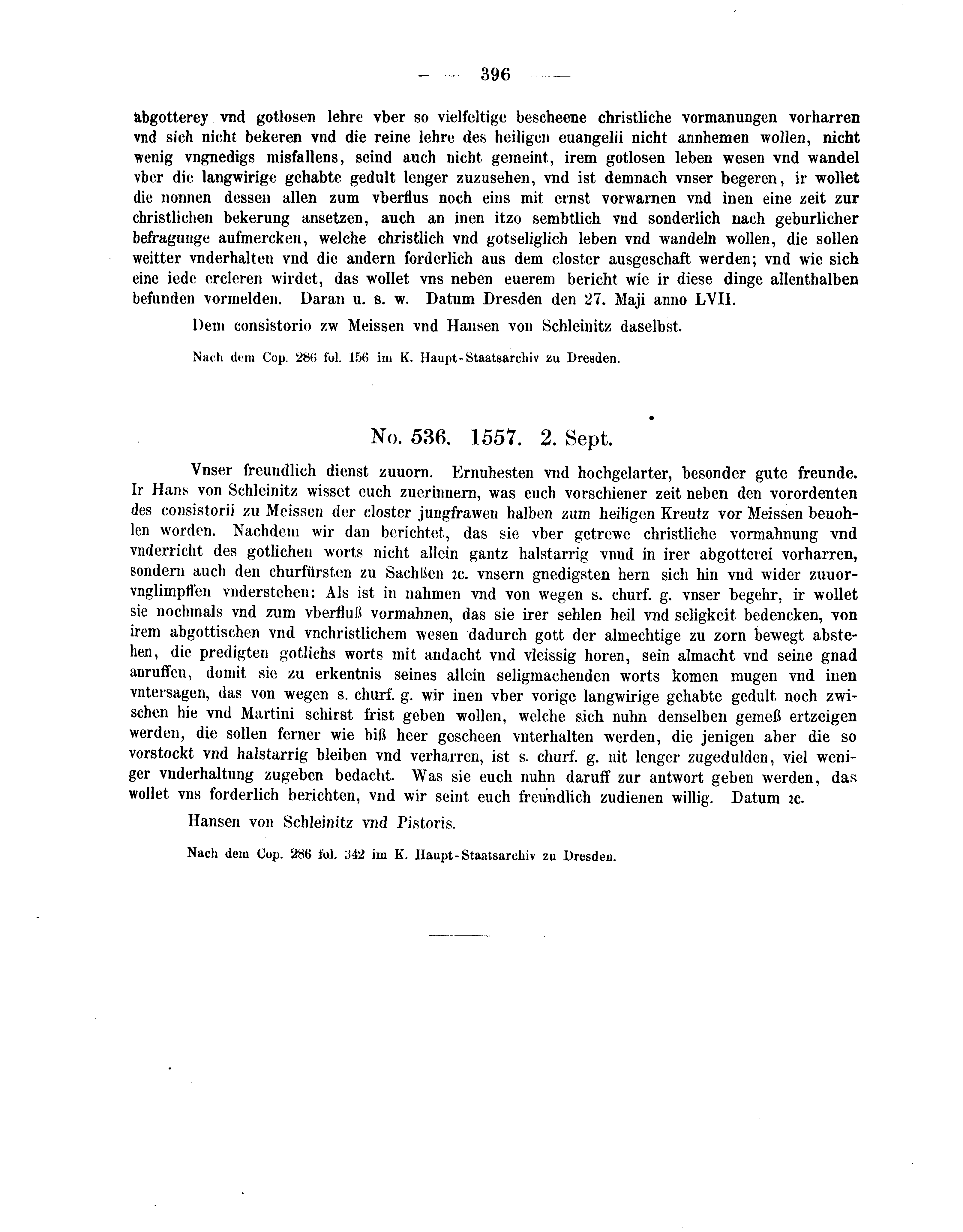 Historische Urkunde Seite 396 aus Band cds2_04