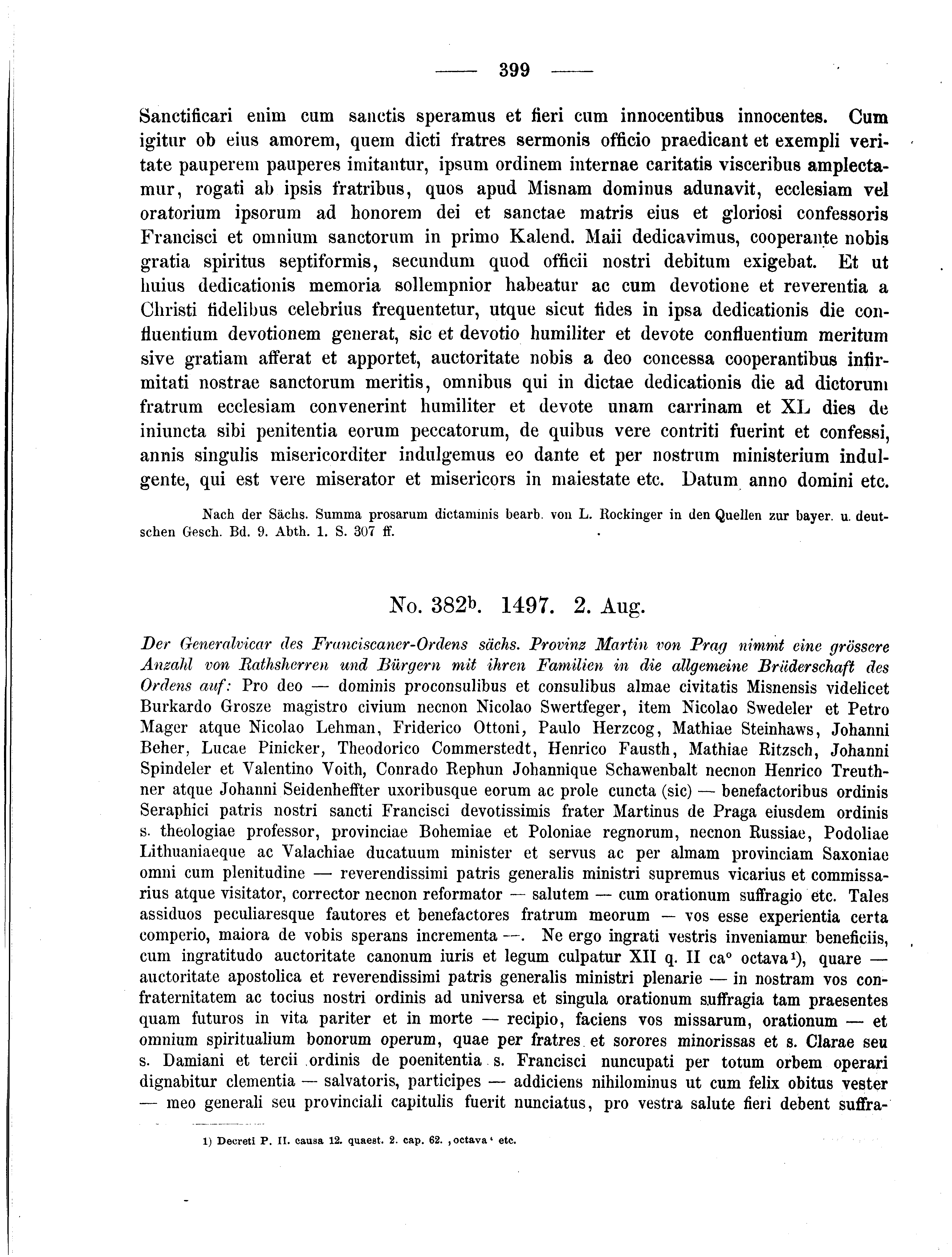 Historische Urkunde Seite 399 aus Band cds2_04