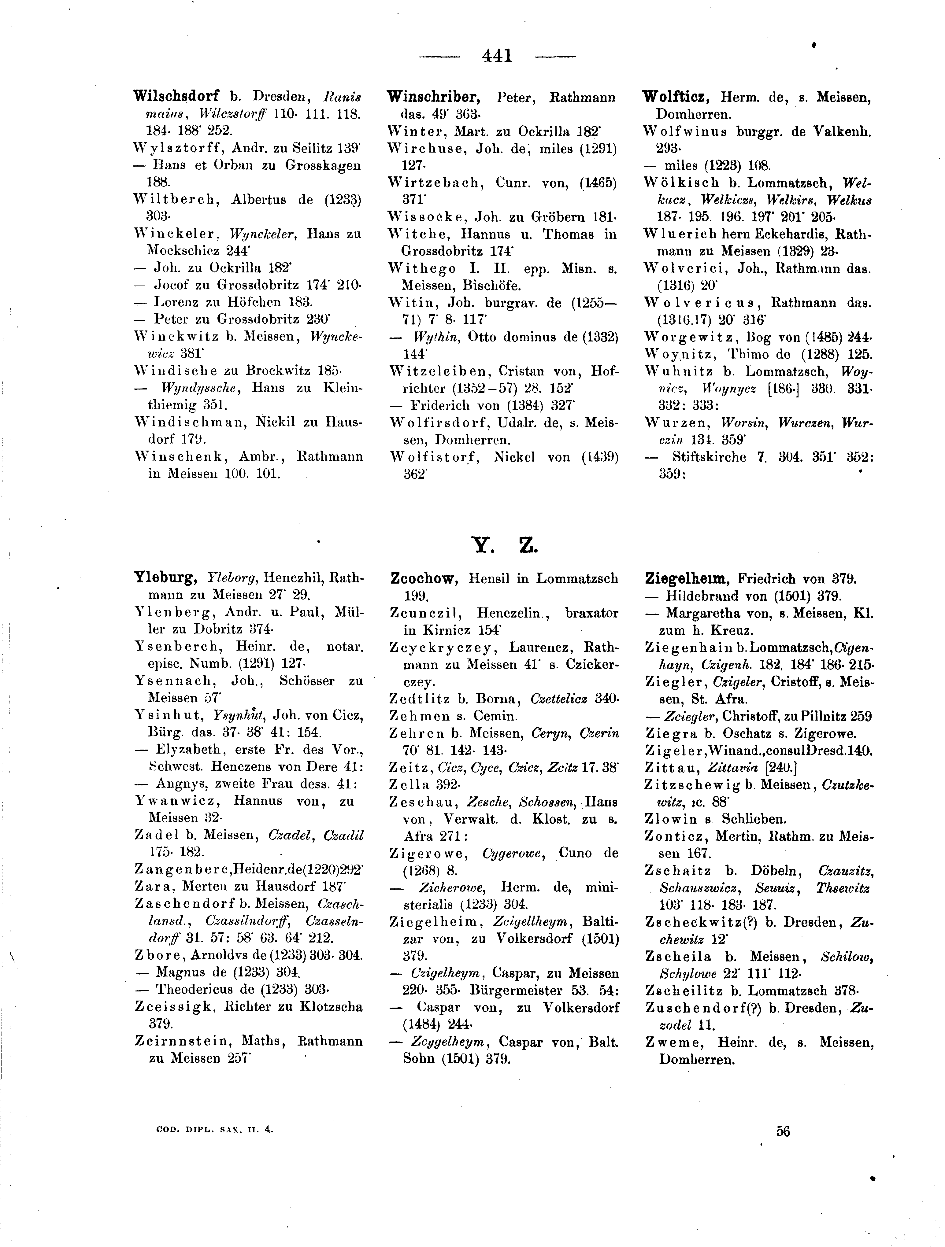 Historische Urkunde Seite 441 aus Band cds2_04
