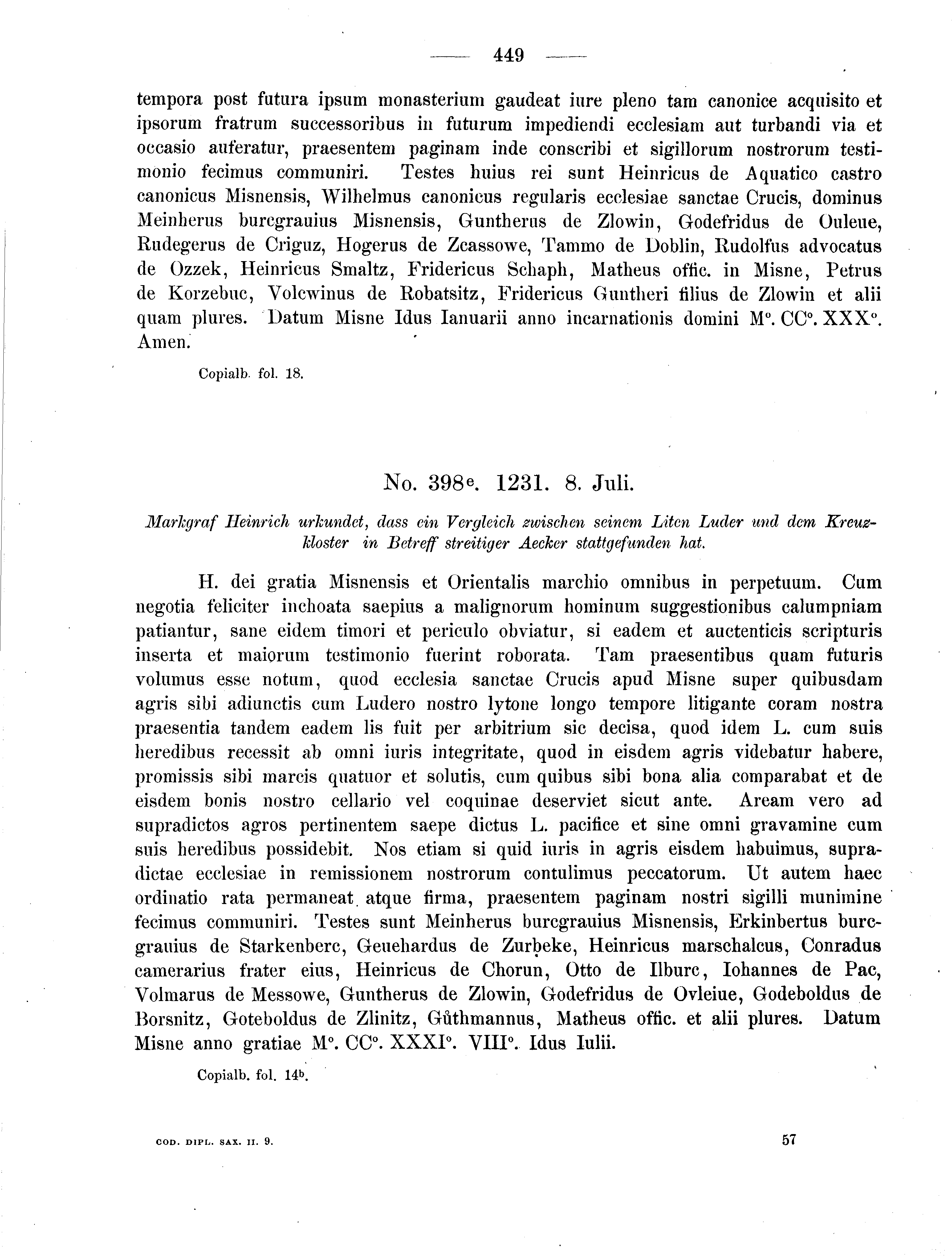 Historische Urkunde Seite 449 aus Band cds2_04