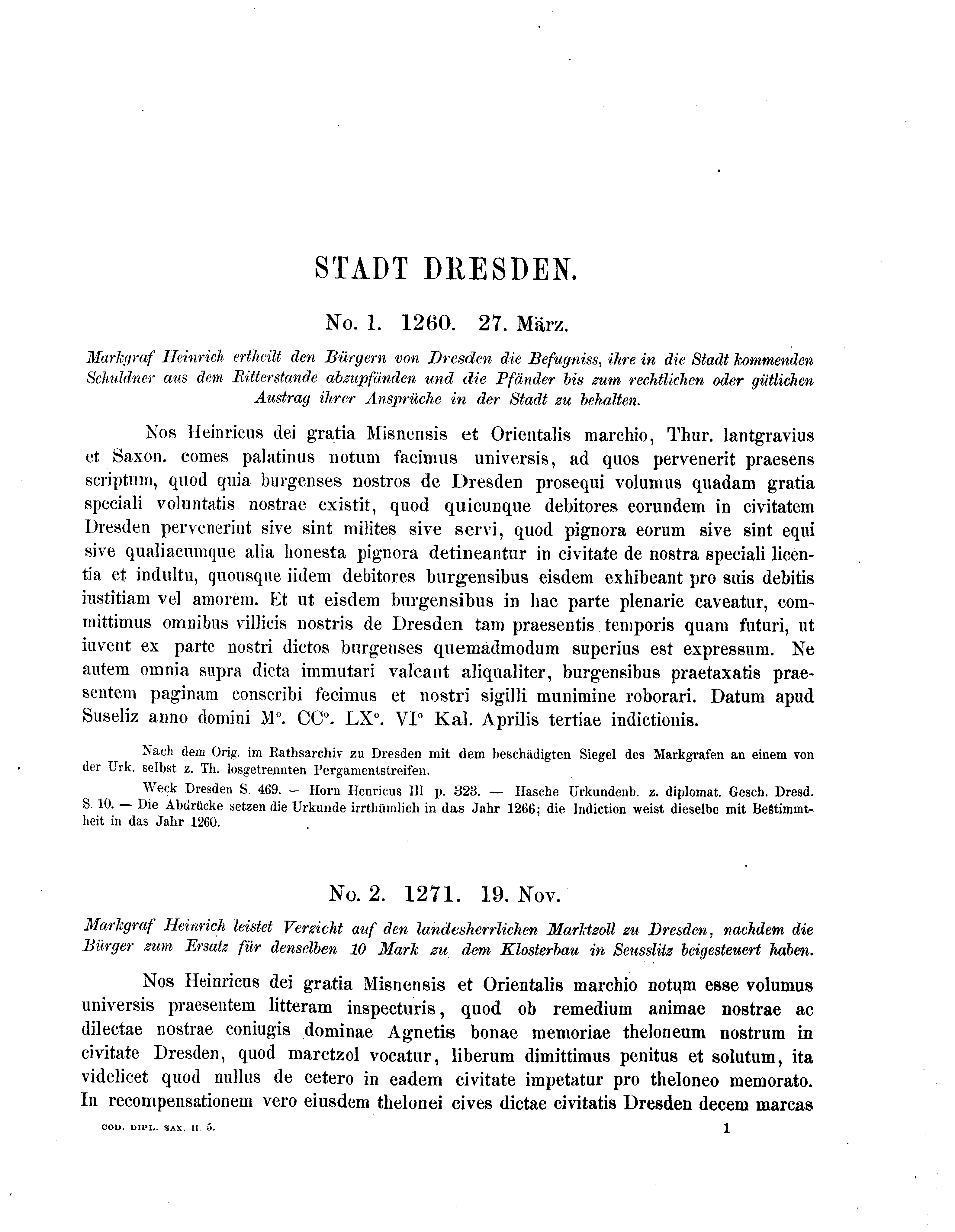 Historische Urkunde Seite 1 aus Band cds2_05