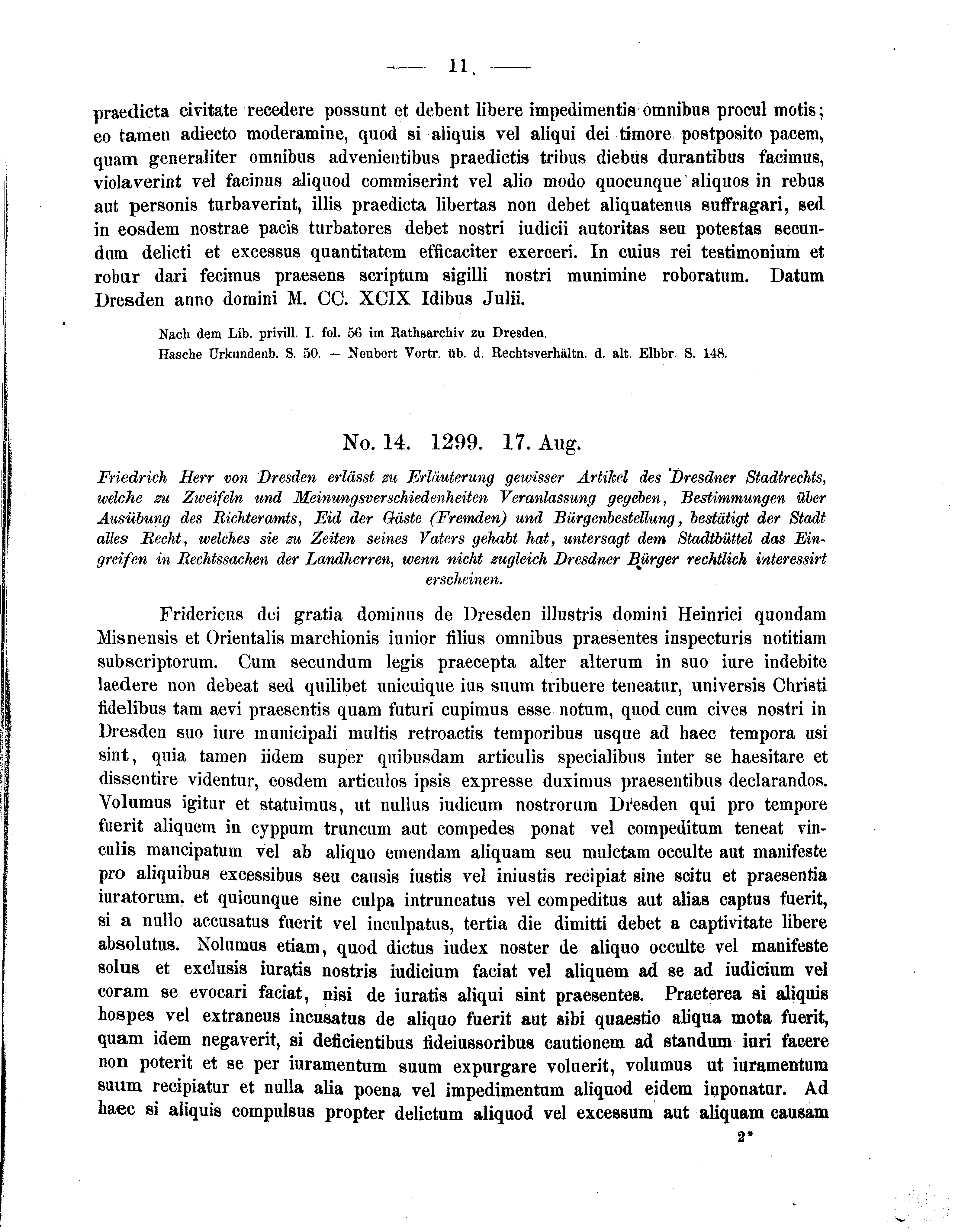 Historische Urkunde Seite 11 aus Band cds2_05