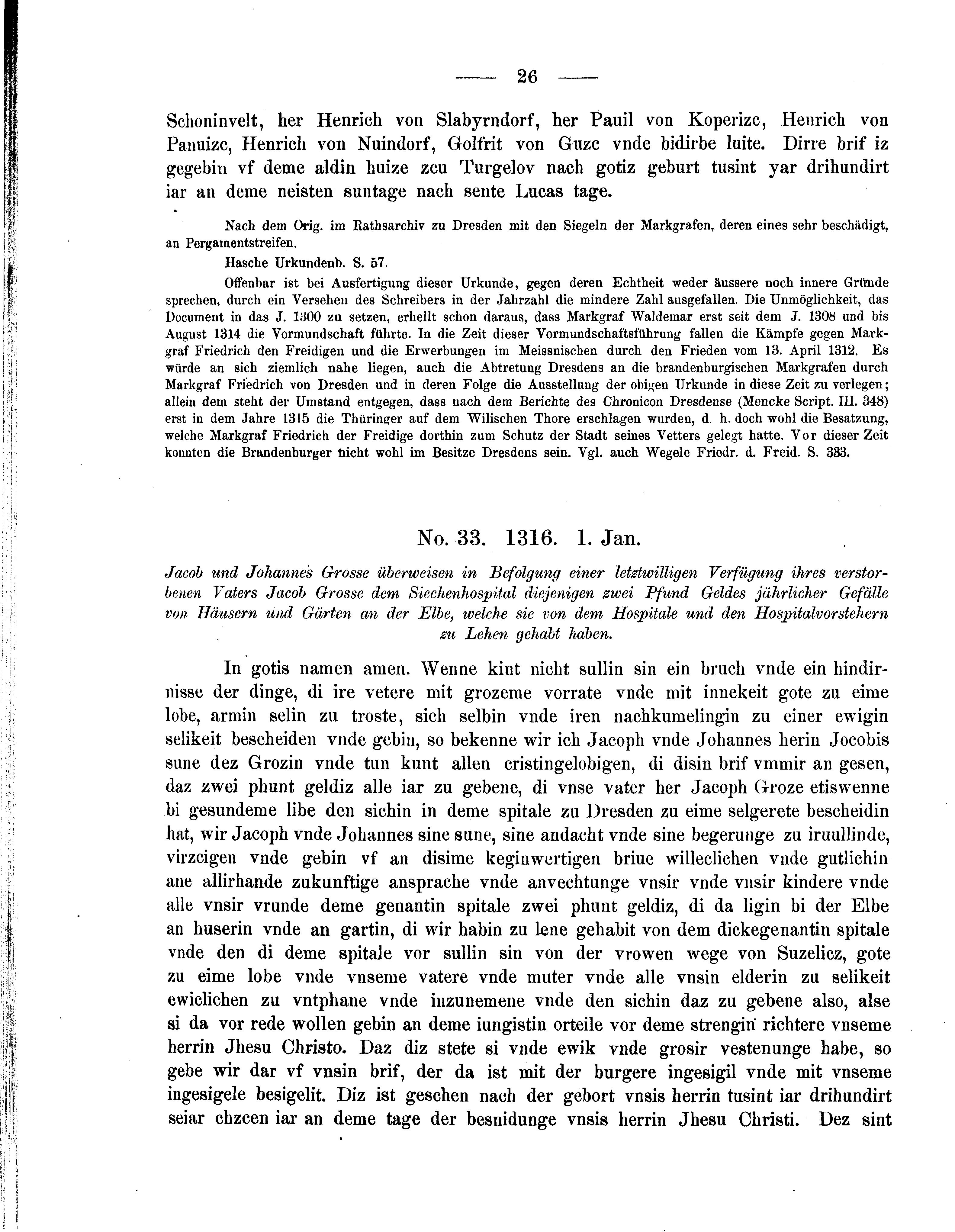Historische Urkunde Seite 26 aus Band cds2_05