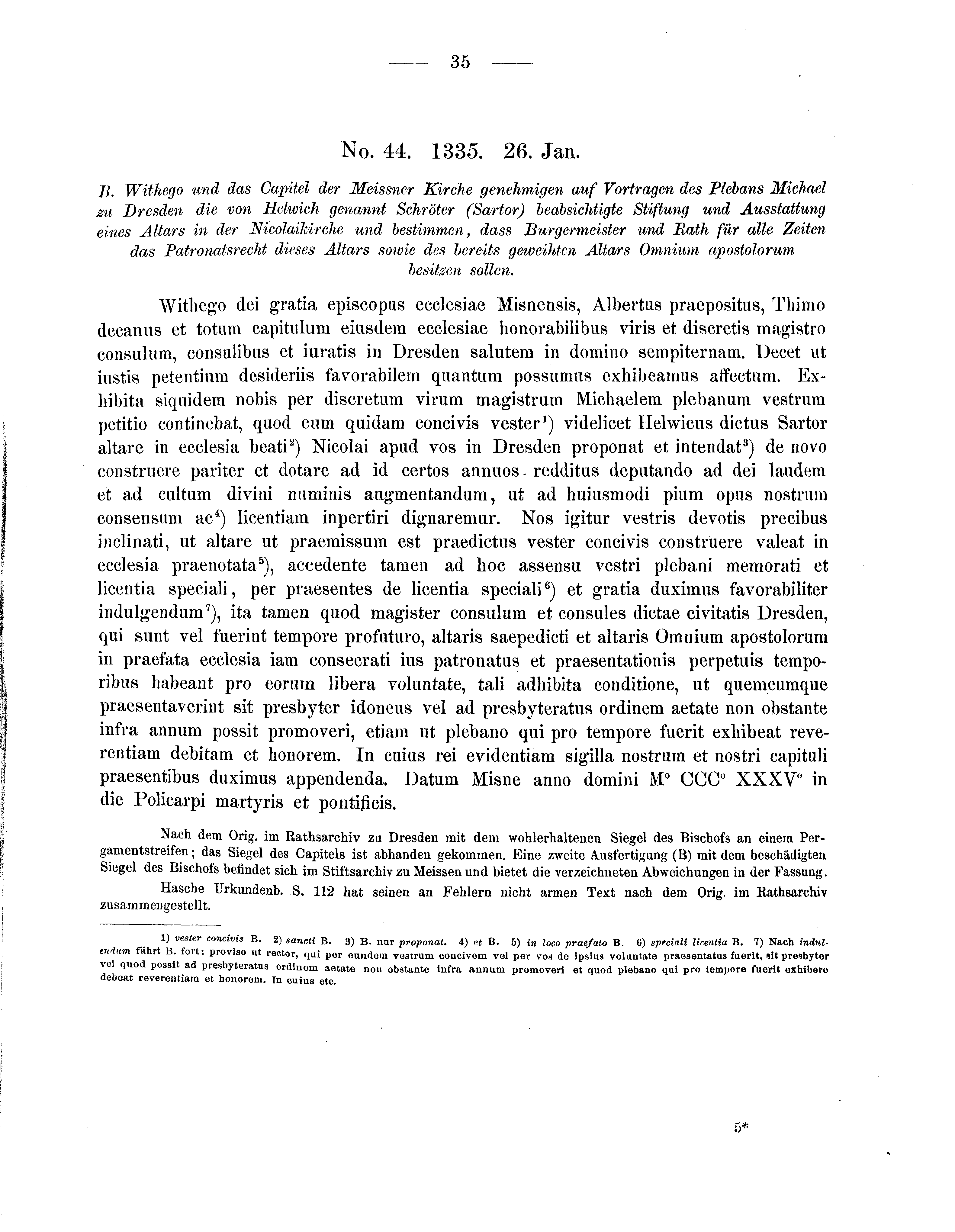 Historische Urkunde Seite 35 aus Band cds2_05
