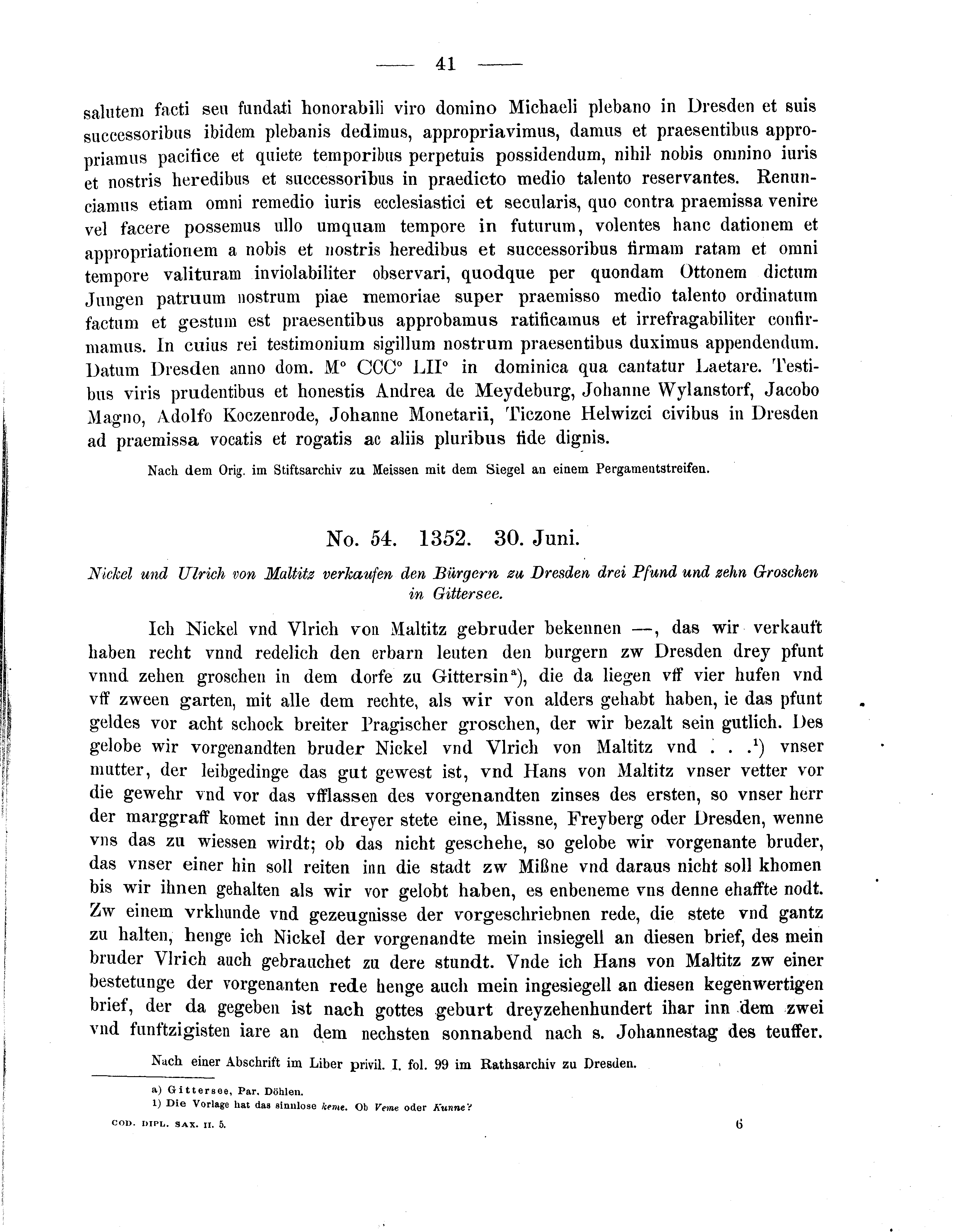 Historische Urkunde Seite 41 aus Band cds2_05
