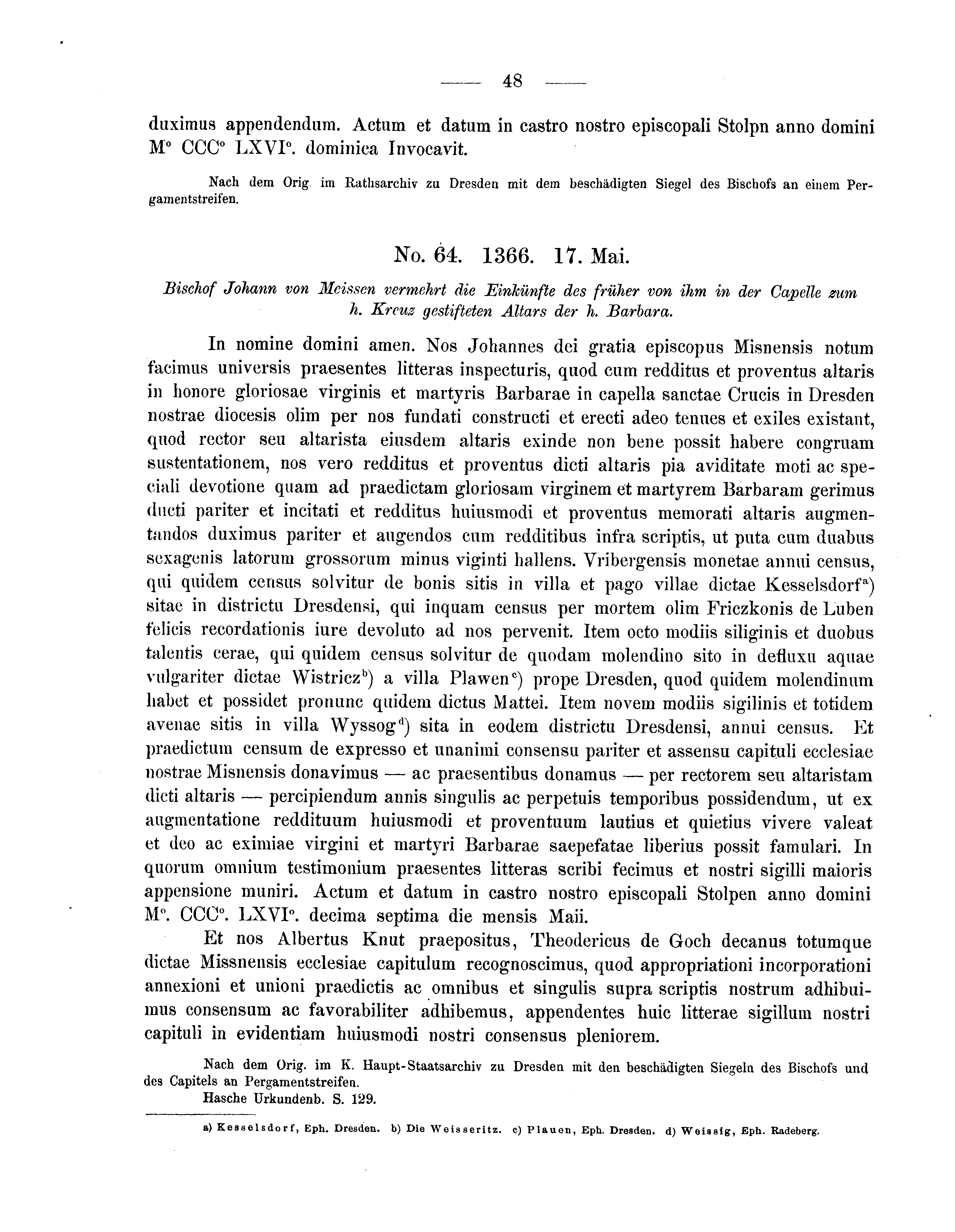 Historische Urkunde Seite 48 aus Band cds2_05