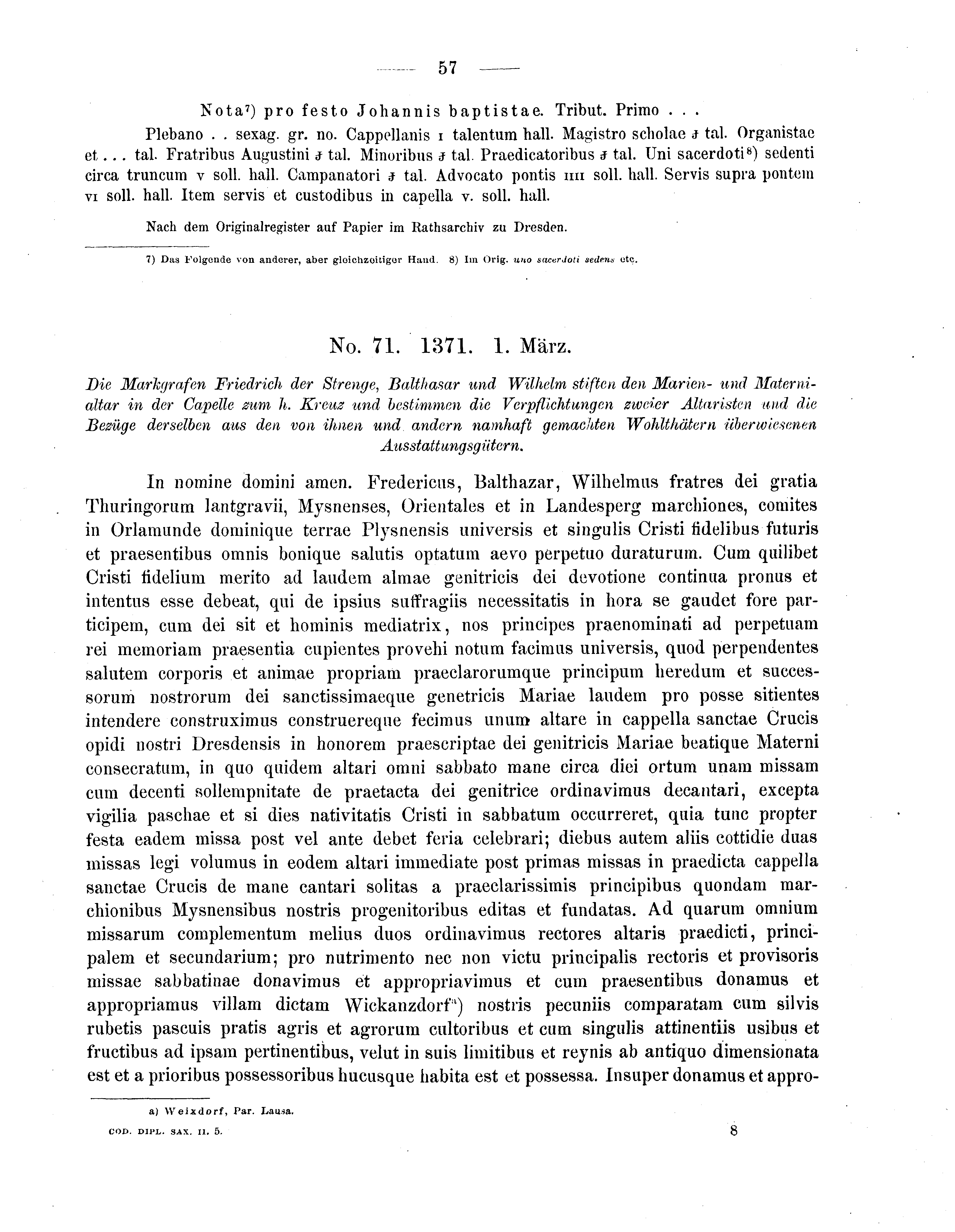 Historische Urkunde Seite 57 aus Band cds2_05