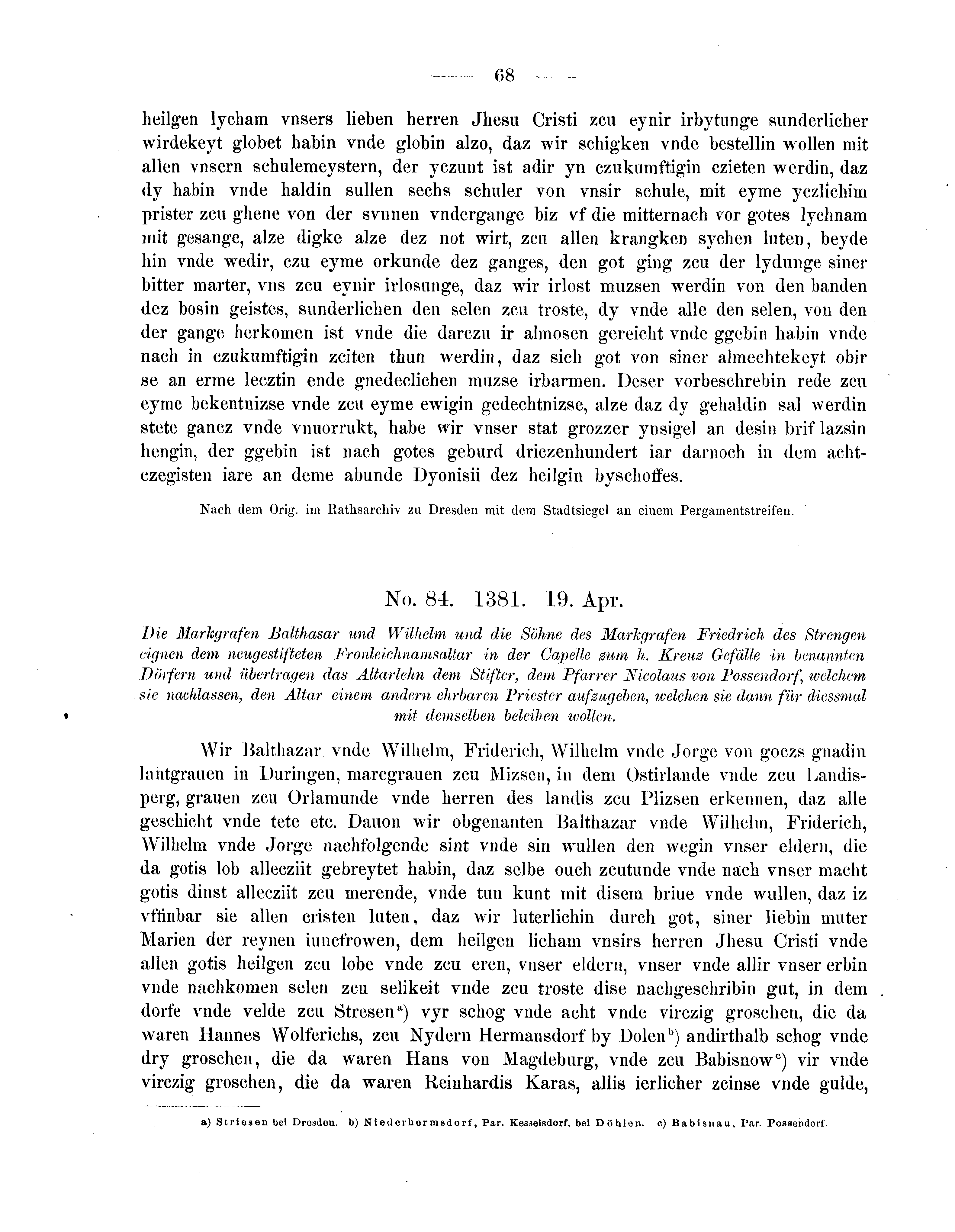 Historische Urkunde Seite 68 aus Band cds2_05