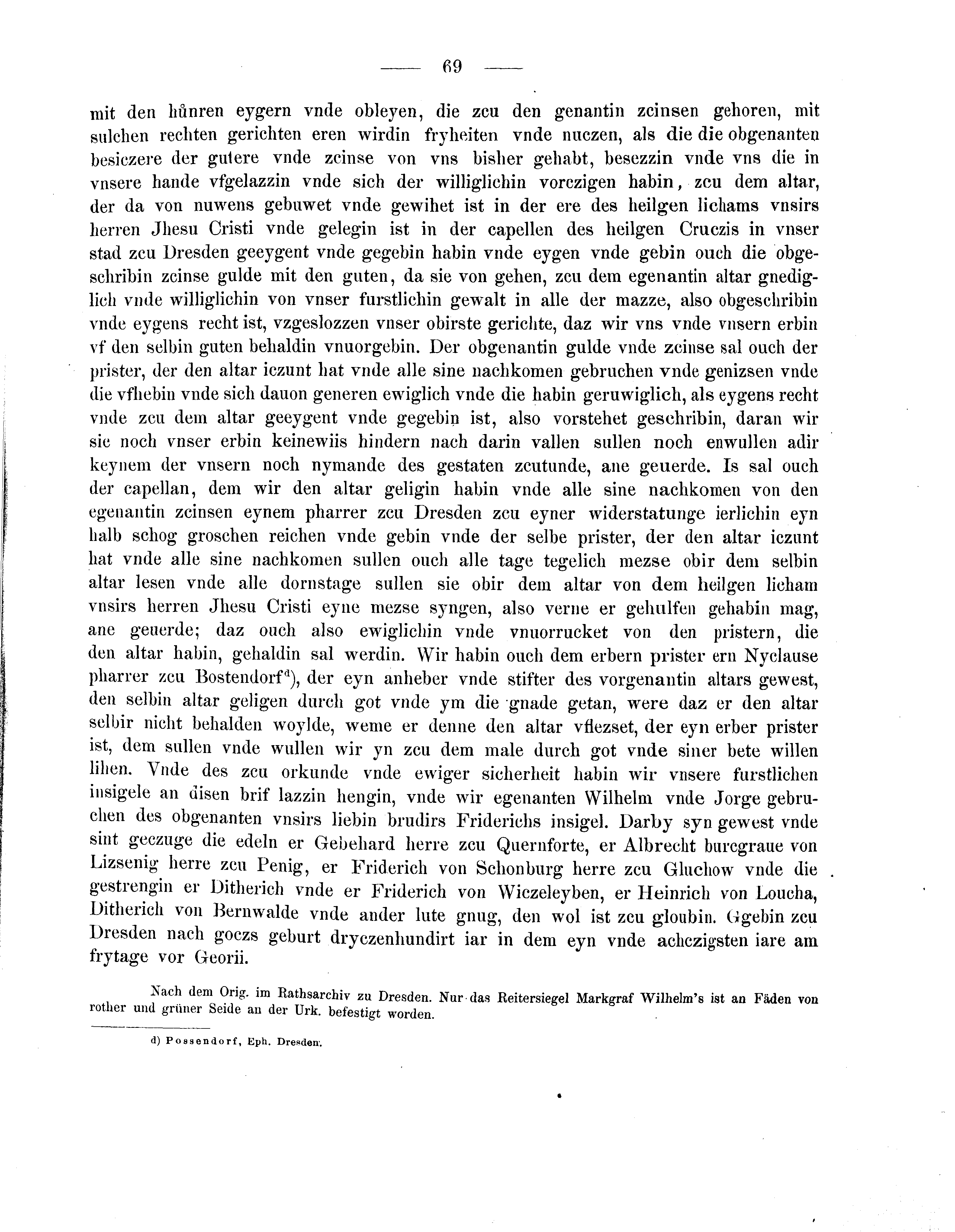 Historische Urkunde Seite 69 aus Band cds2_05