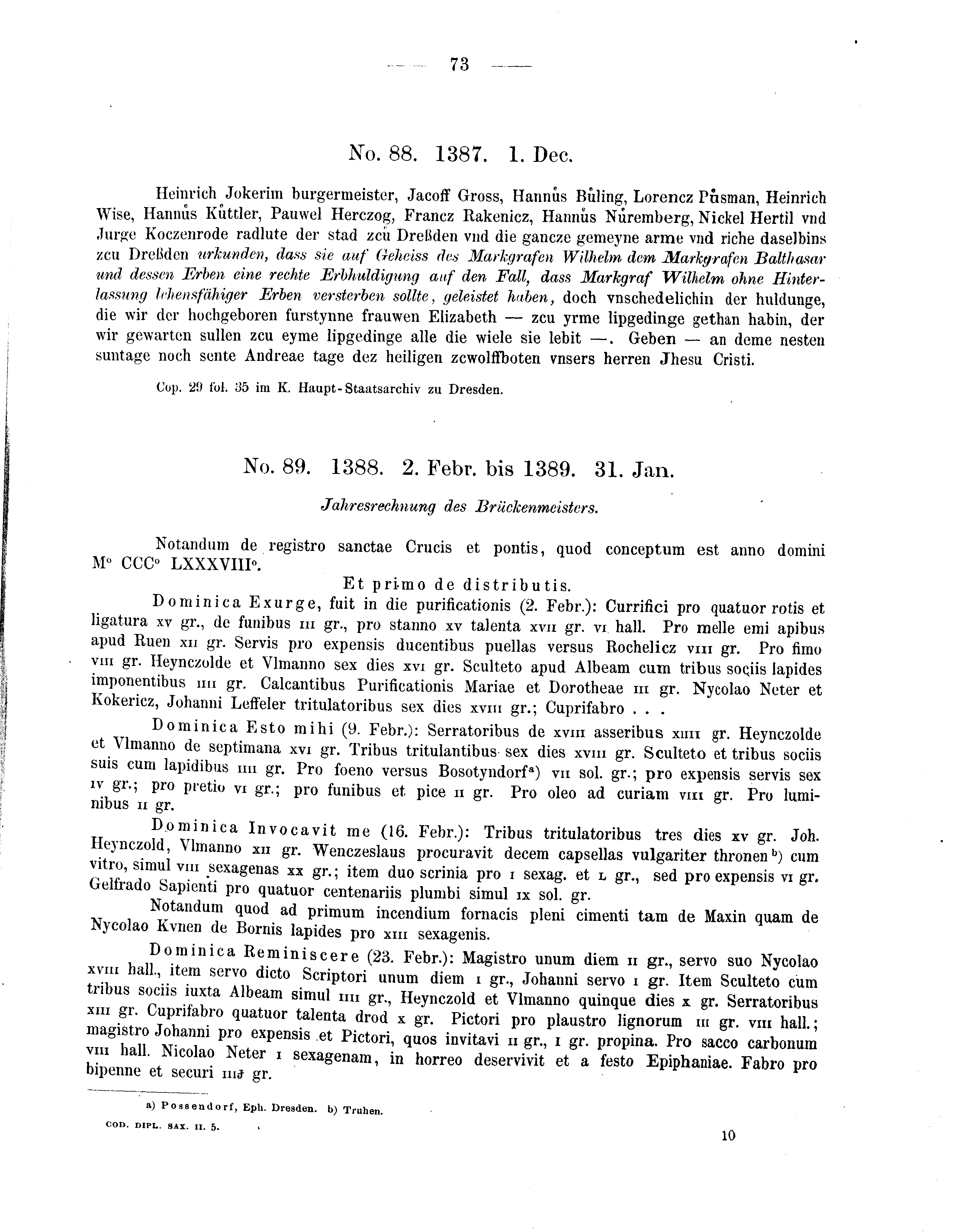 Historische Urkunde Seite 73 aus Band cds2_05