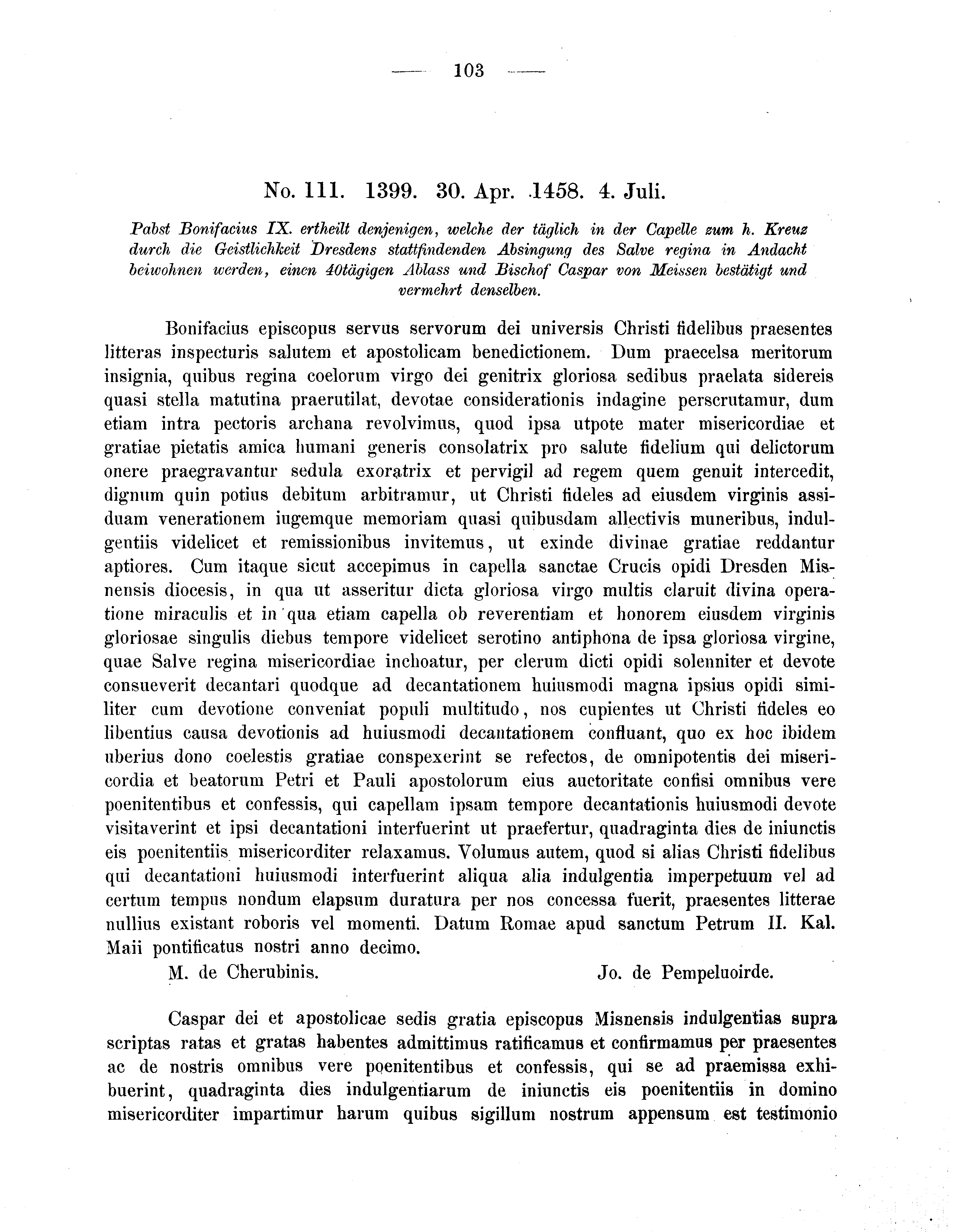 Historische Urkunde Seite 103 aus Band cds2_05