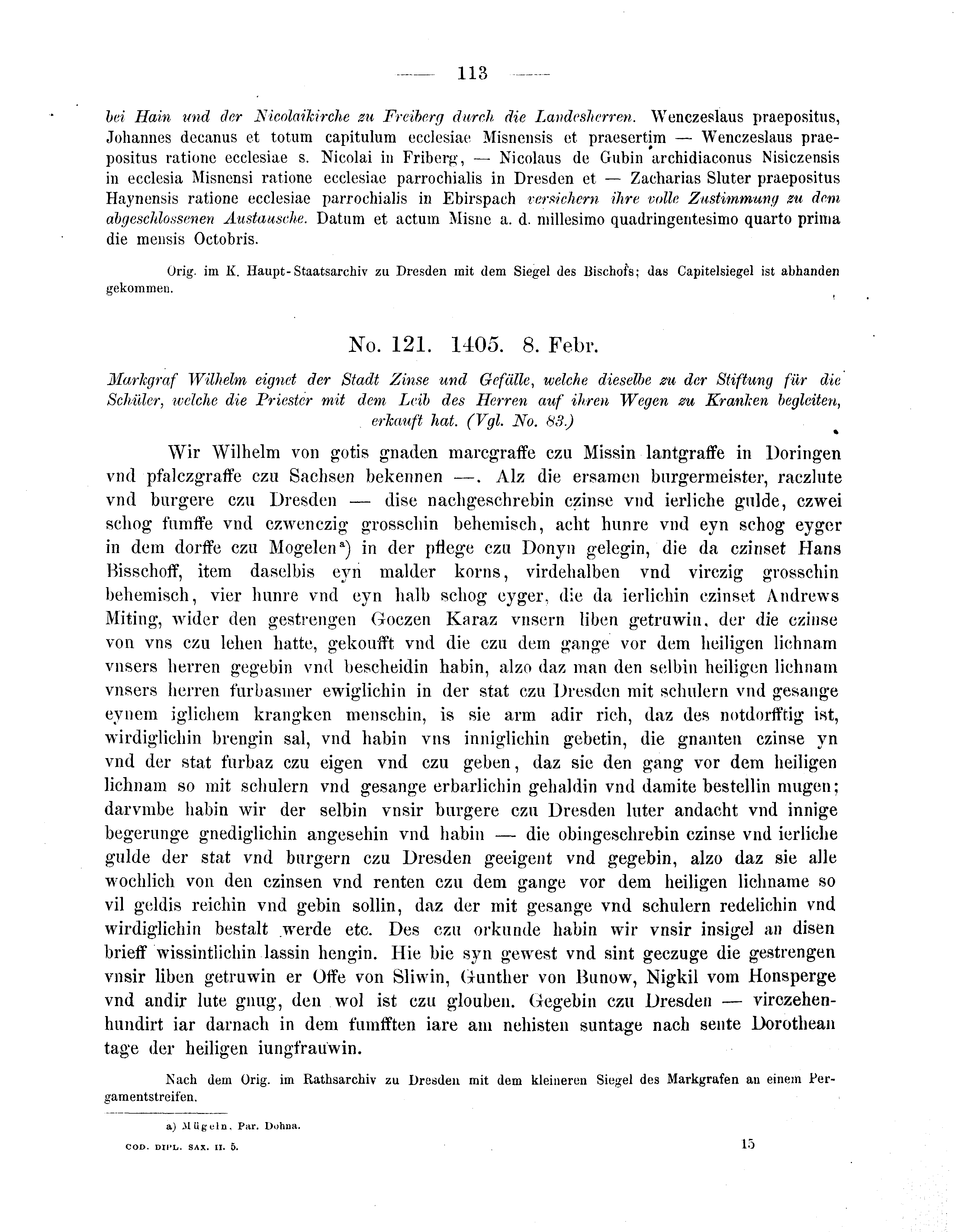 Historische Urkunde Seite 113 aus Band cds2_05