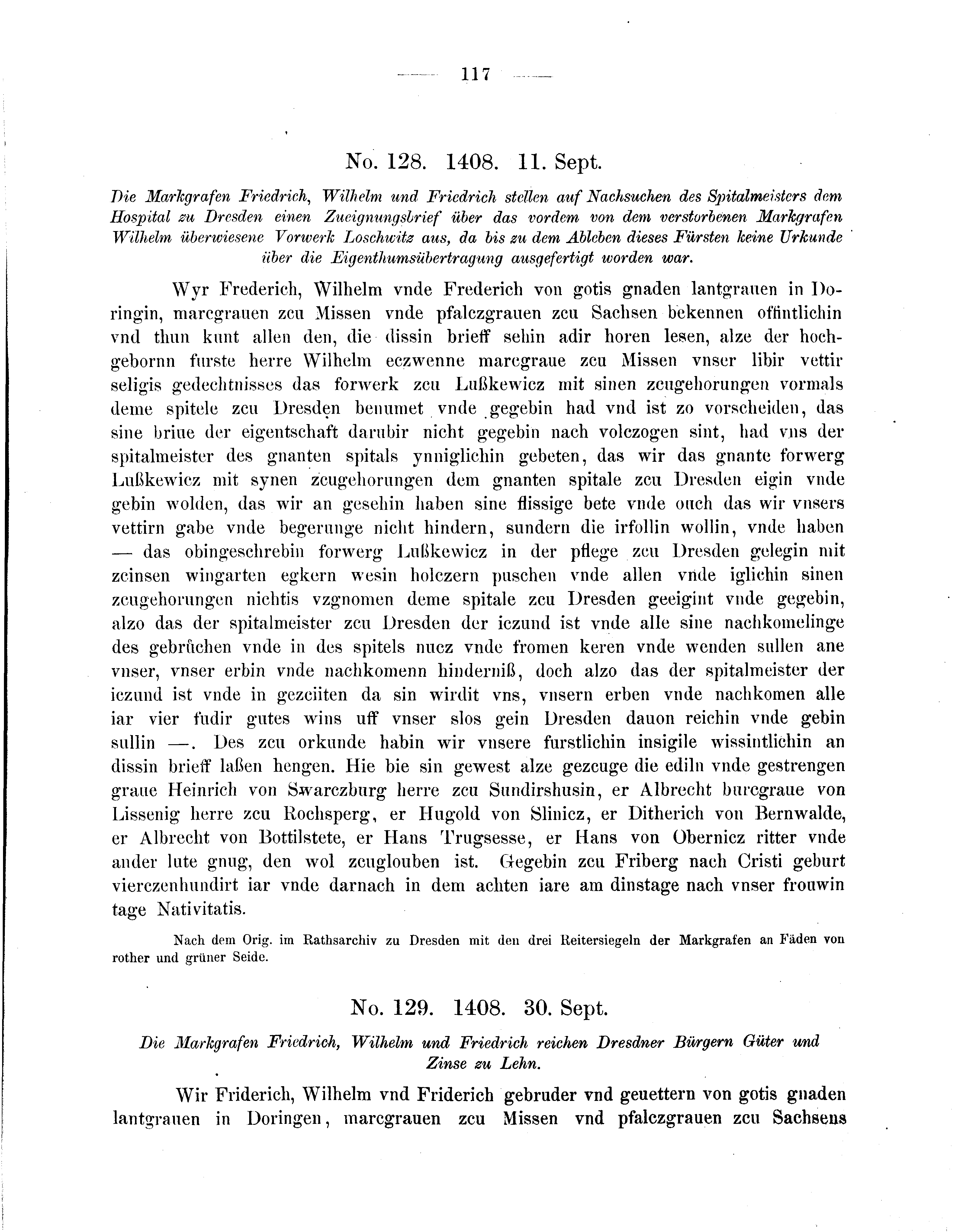 Historische Urkunde Seite 117 aus Band cds2_05