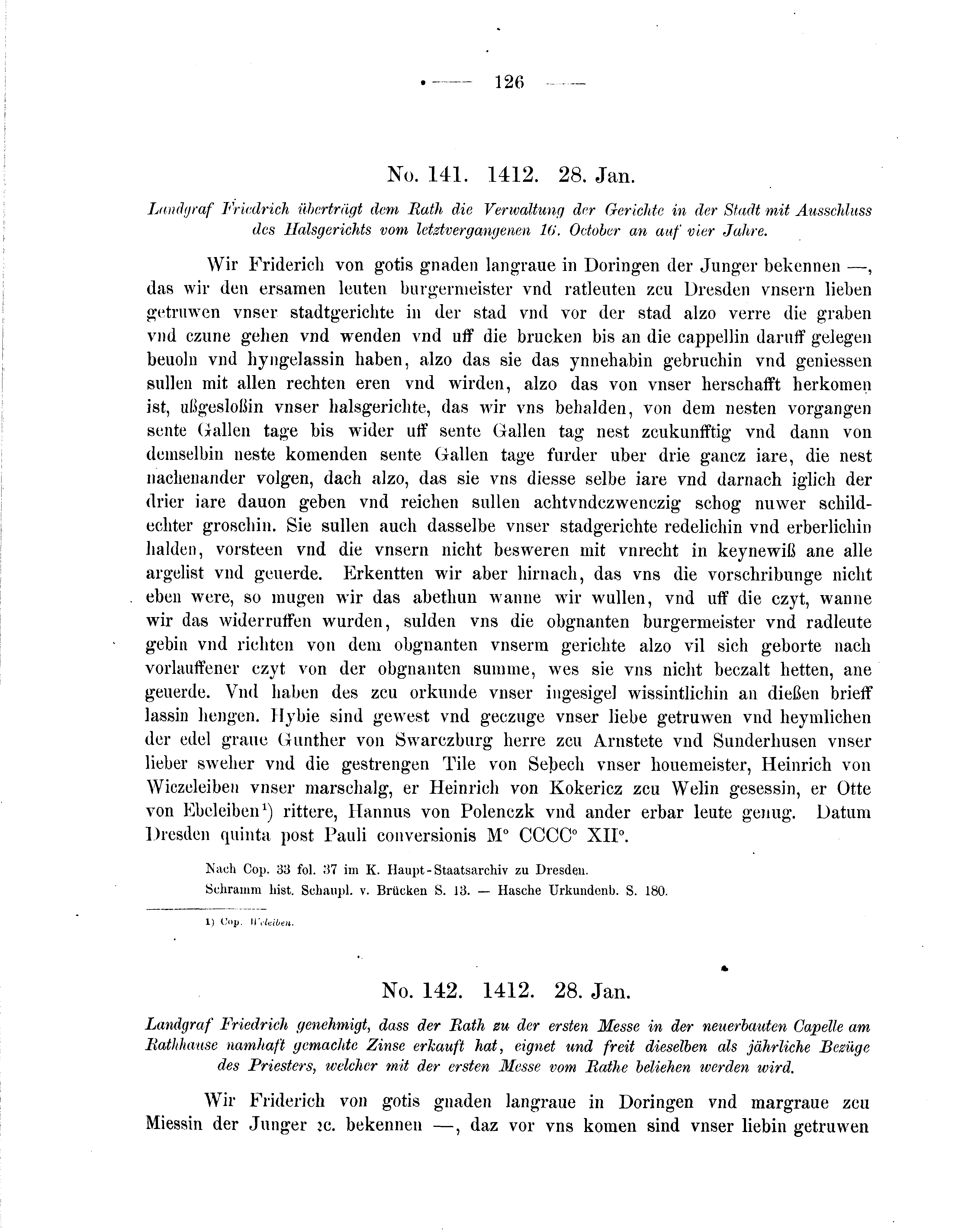Historische Urkunde Seite 126 aus Band cds2_05