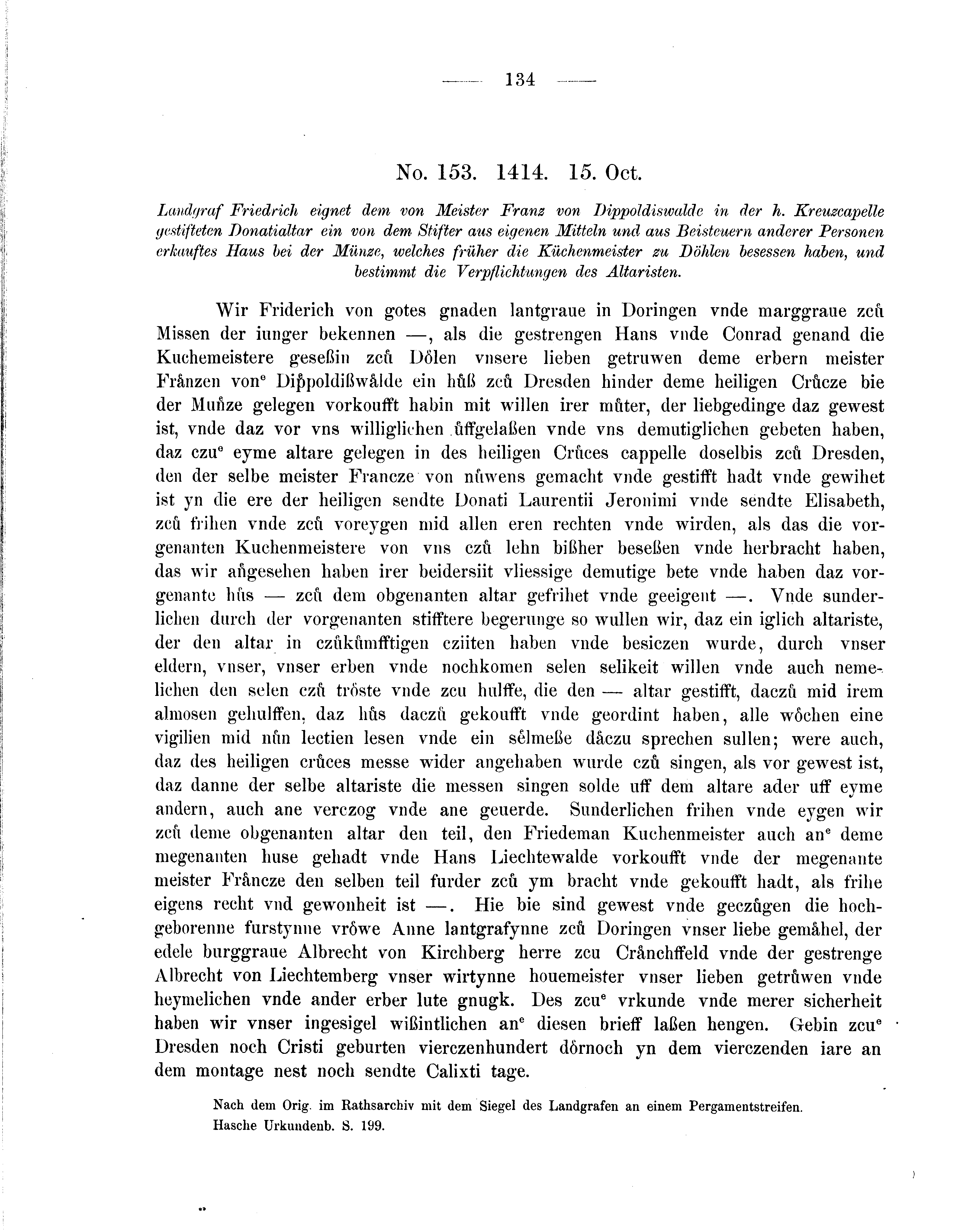 Historische Urkunde Seite 134 aus Band cds2_05