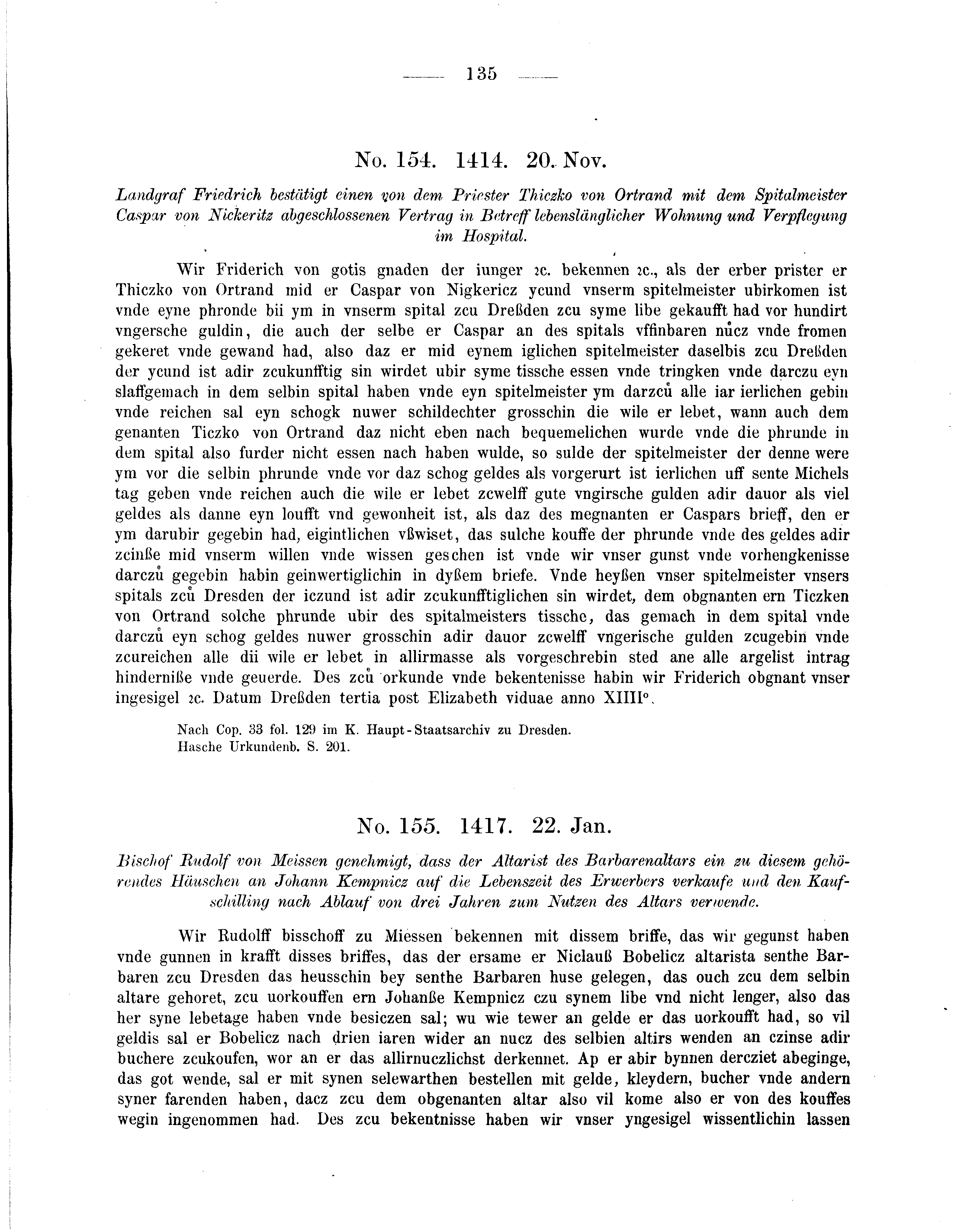 Historische Urkunde Seite 135 aus Band cds2_05