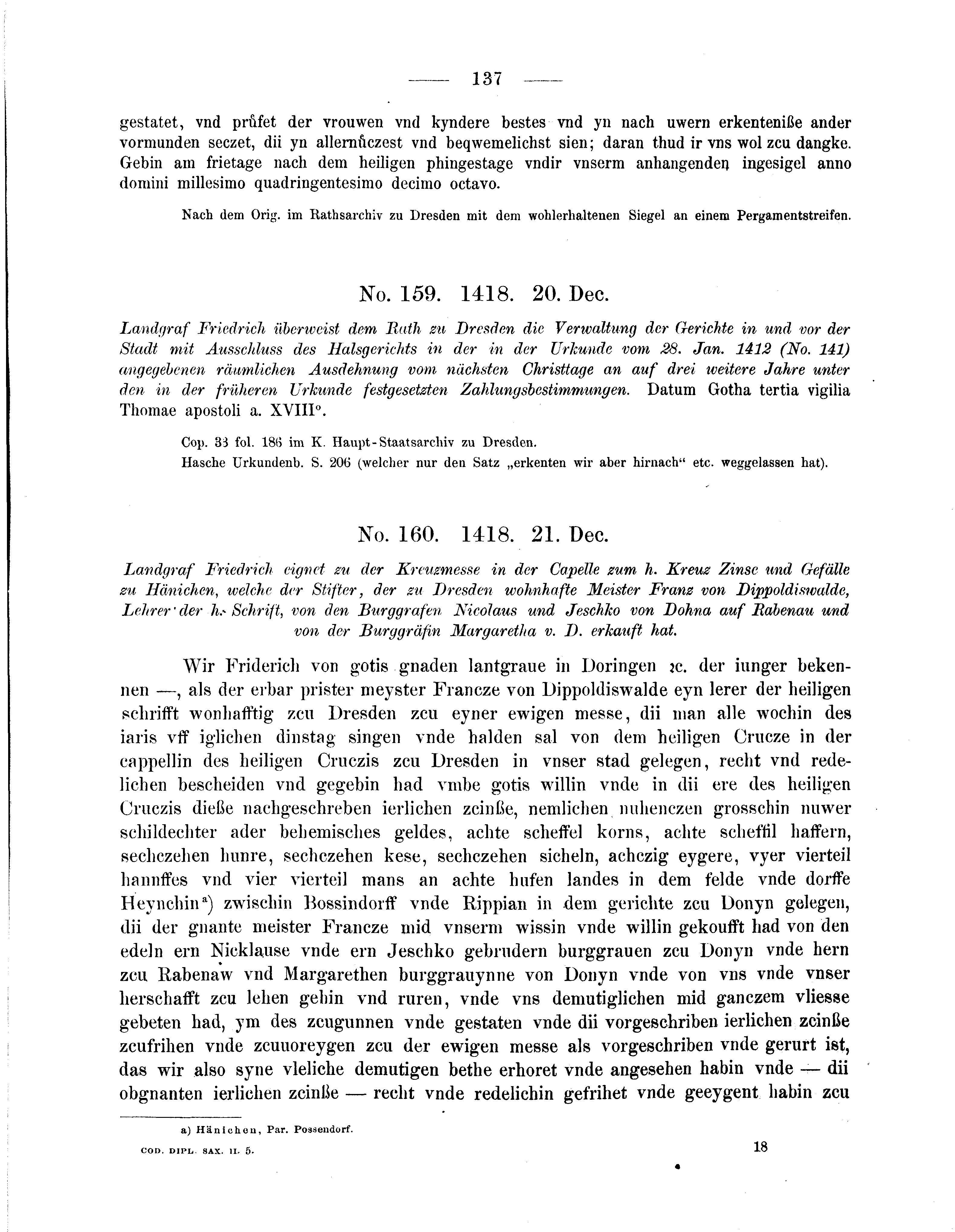 Historische Urkunde Seite 137 aus Band cds2_05